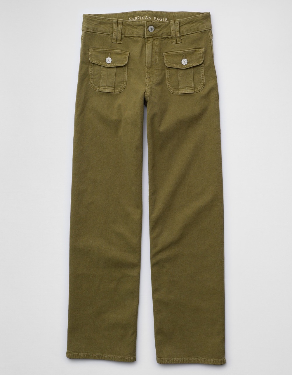 AMERICAN EAGLE Solid High-Rise Trousers-picture-47