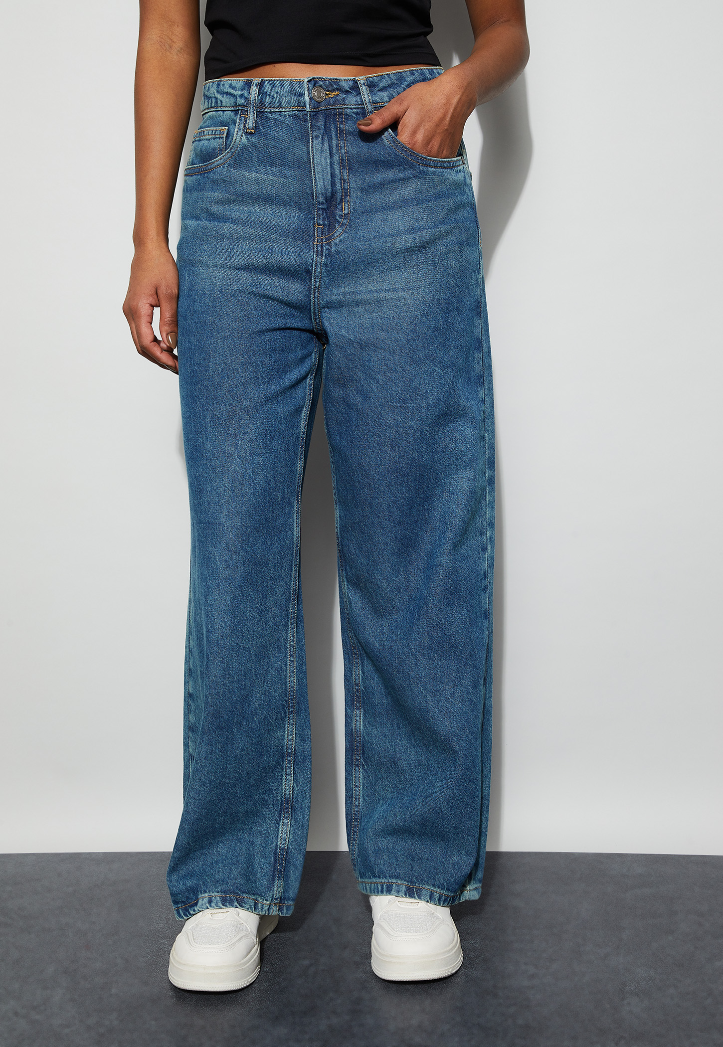 GINGER Solid High-Rise Jeans-picture-43