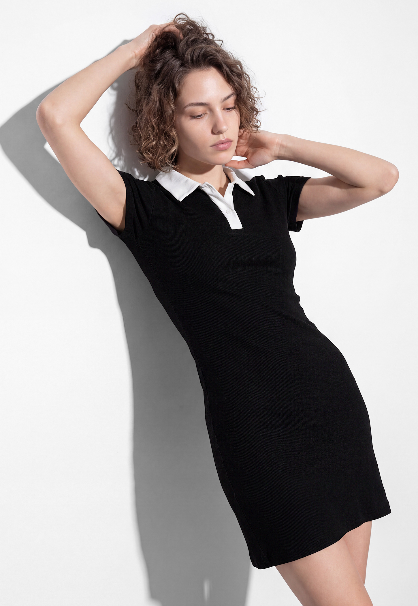 GINGER Solid Mini Dress-picture-34