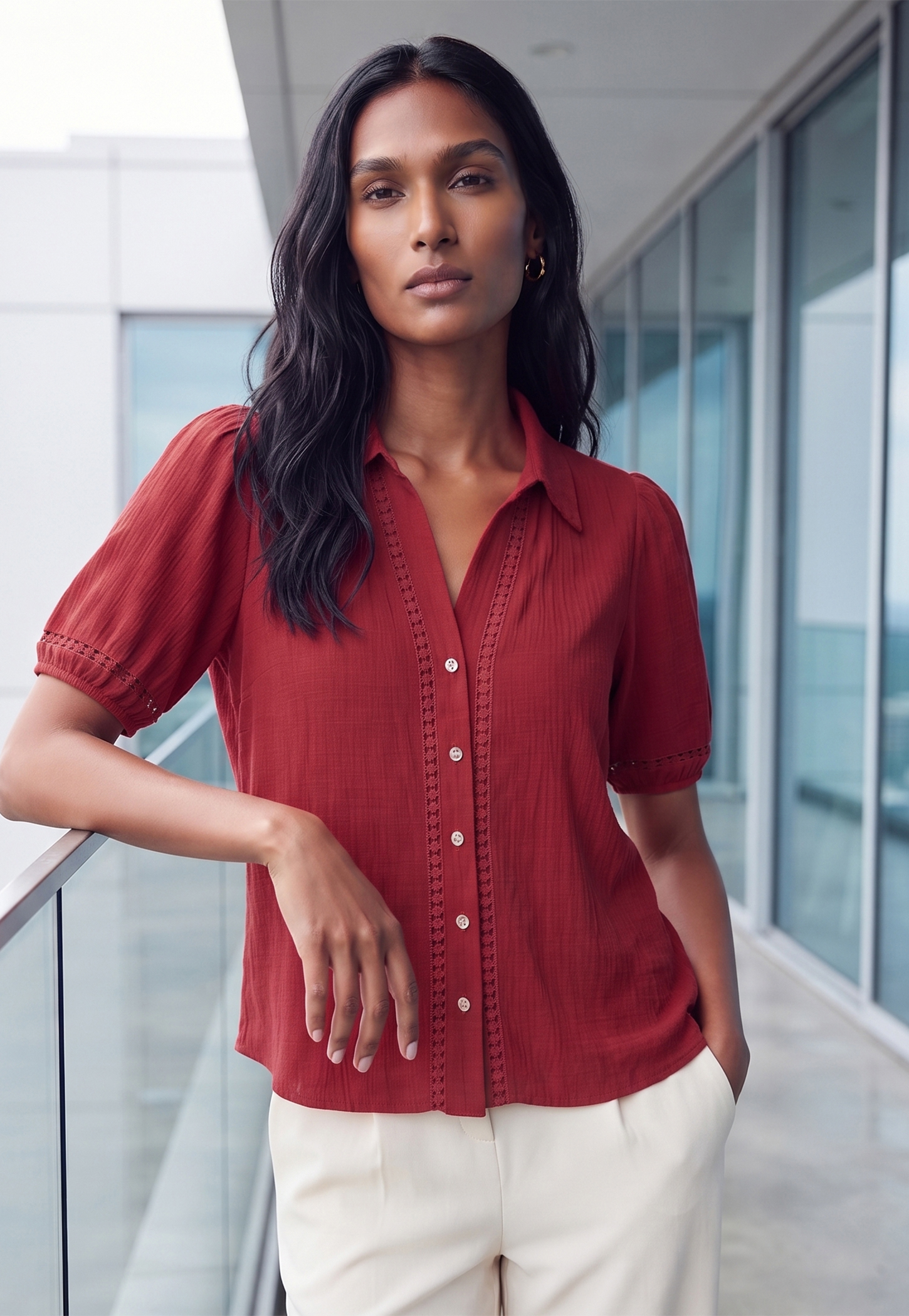 CODE Textured Regular Shirt-image-3