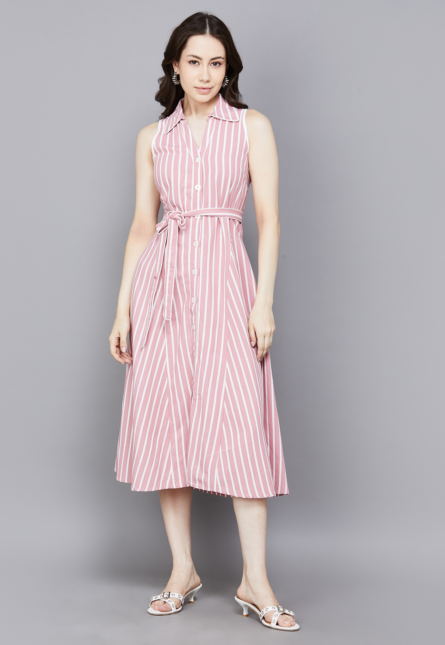 AND Striped A-line Dress-picture-29