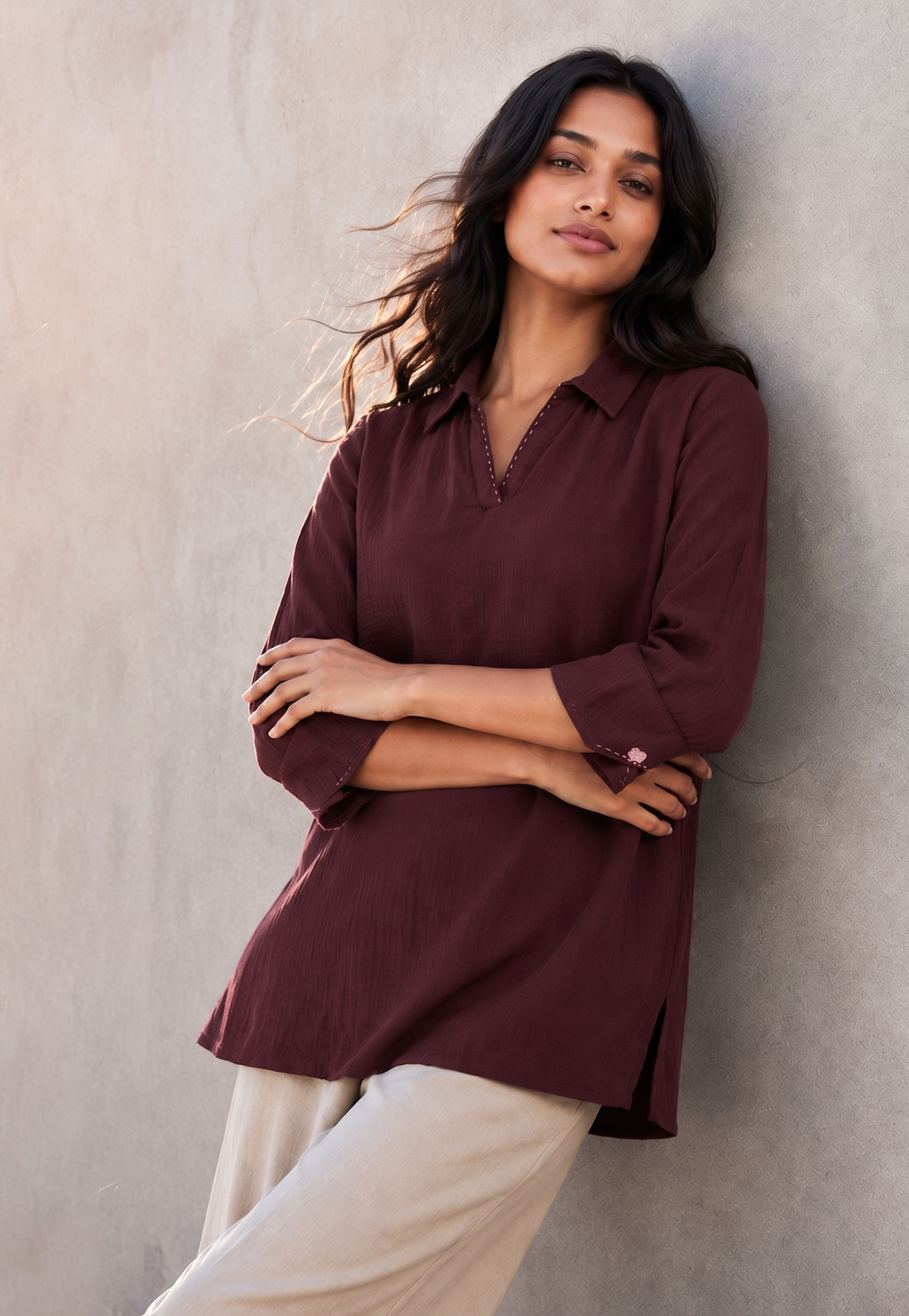 MELANGE Solid Tunic-picture-45