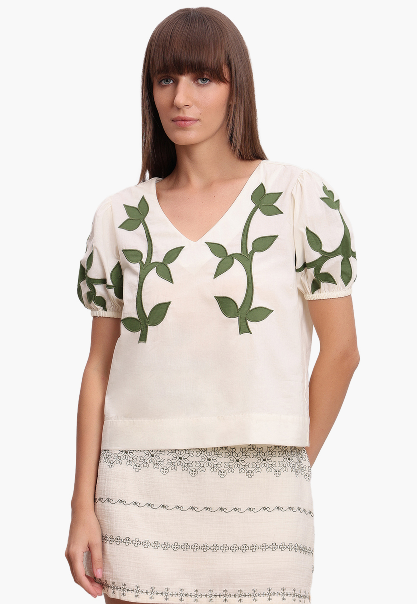VERO MODA Applique Puff Sleeves Top-picture-25