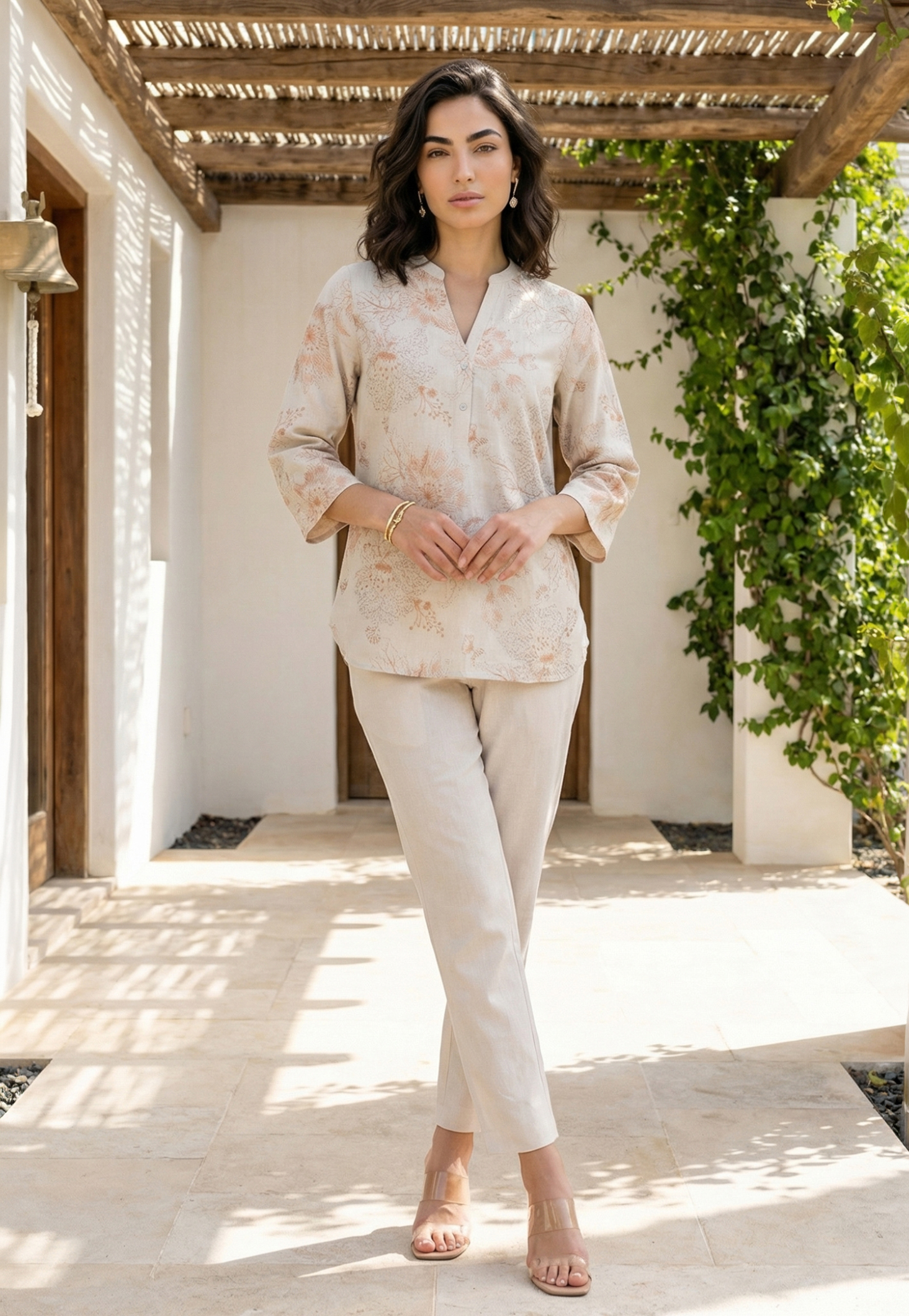 W Floral Print Straight Kurta Set-picture-31
