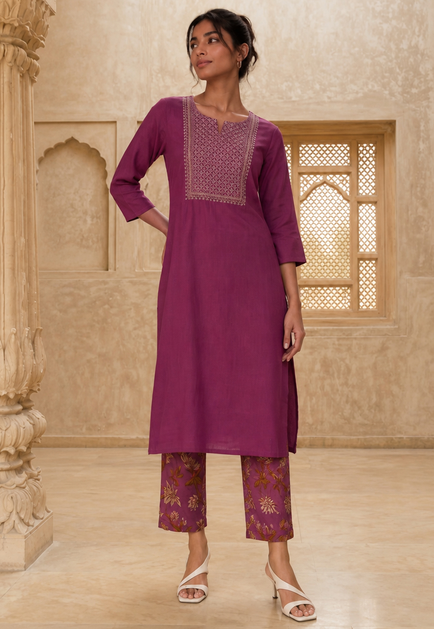 MELANGE Embroidered Kurta Set-picture-51