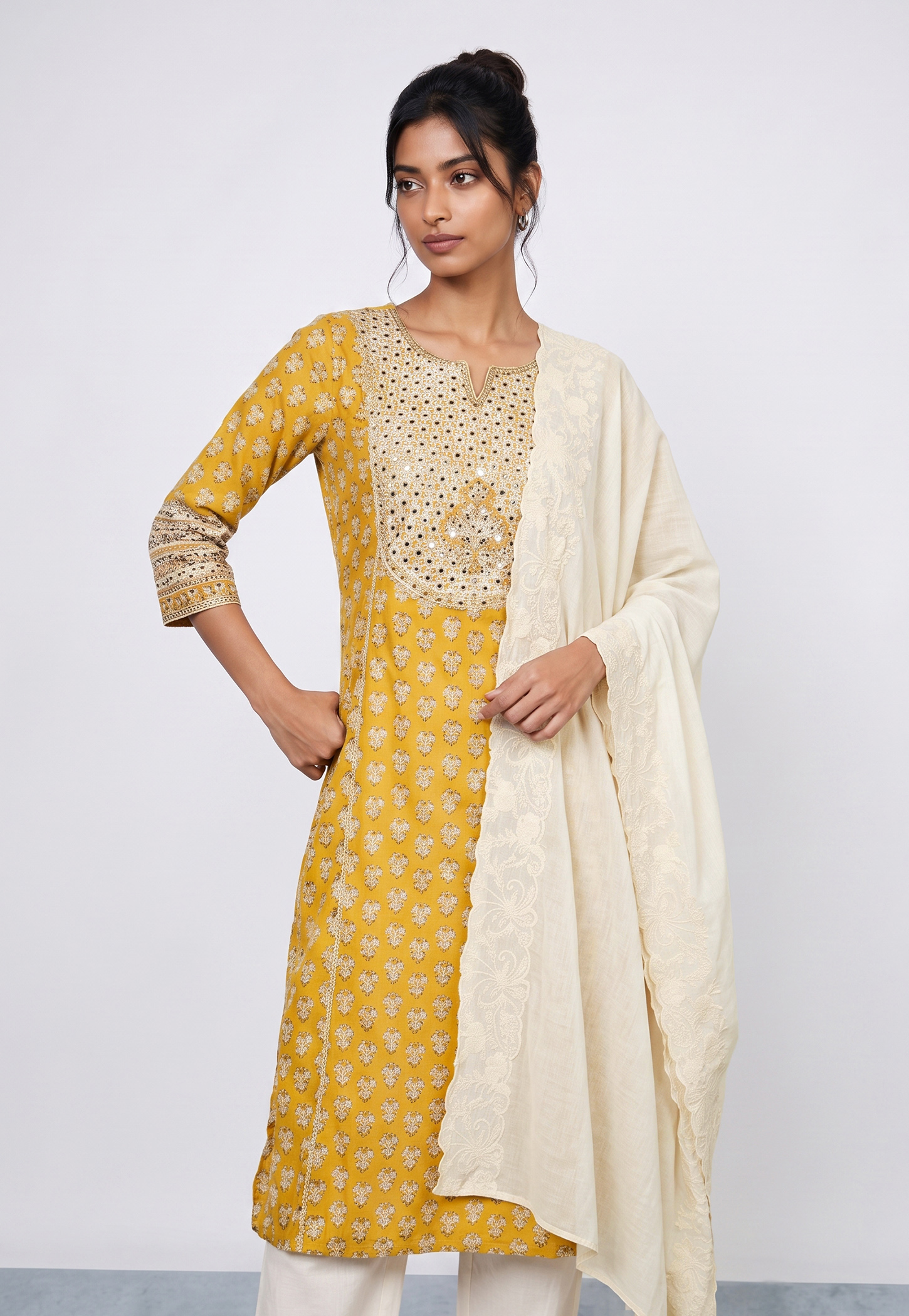 MELANGE Embroidered Dupatta-image-30