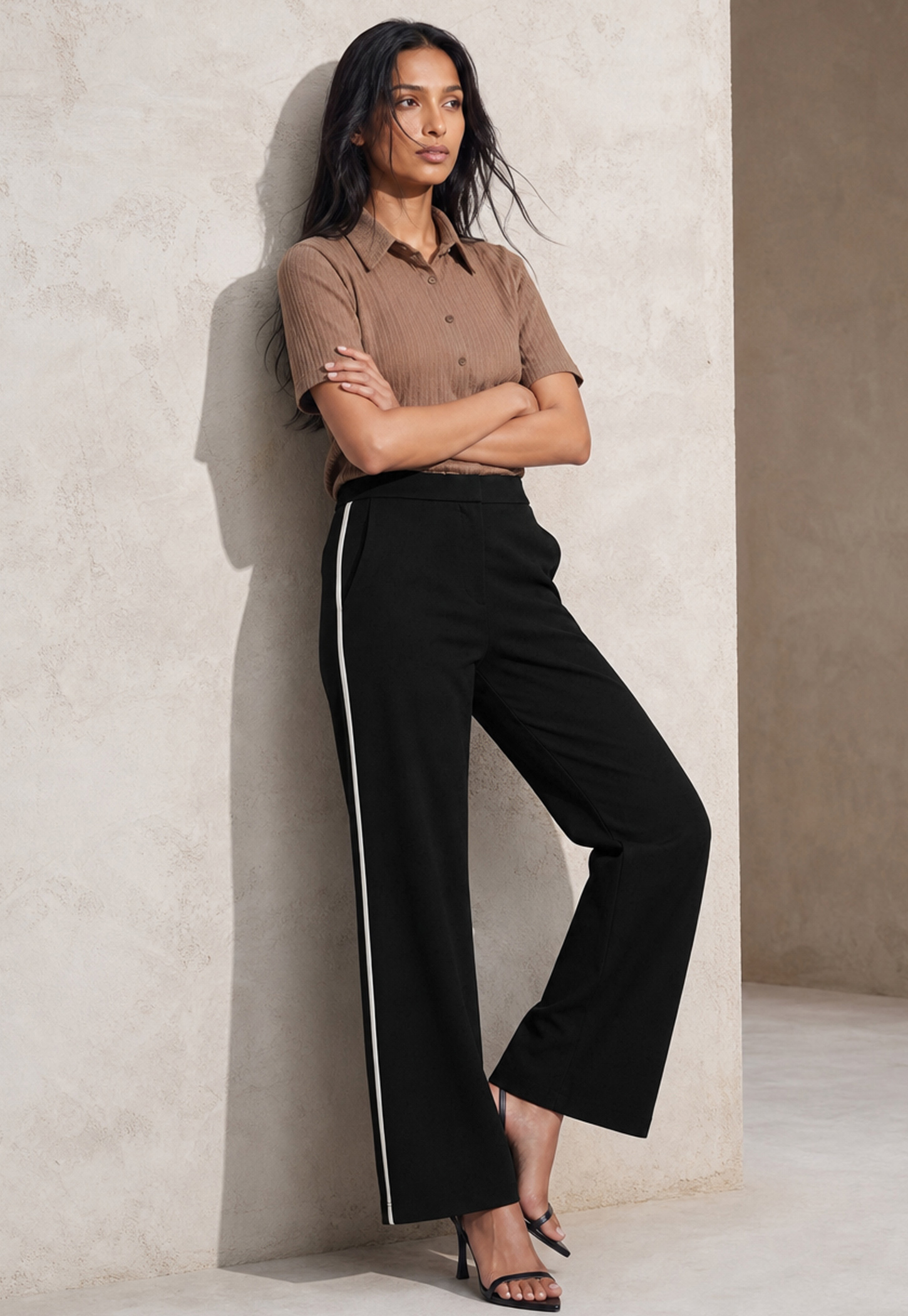 CODE CLASSIC High-Rise Knit Trousers-picture-10