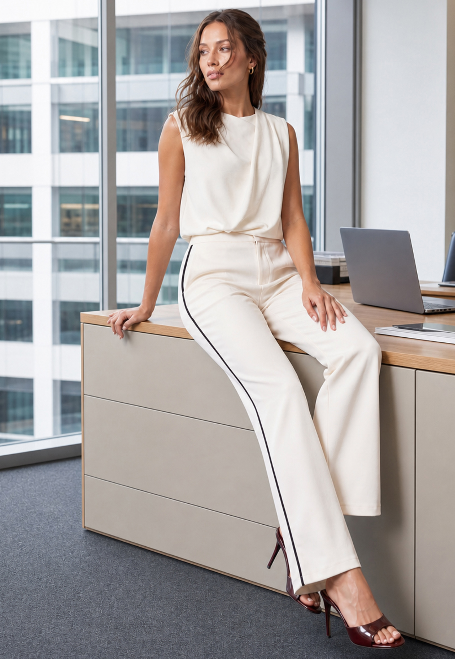 CODE CLASSIC High-Rise Knit Trousers-picture-21