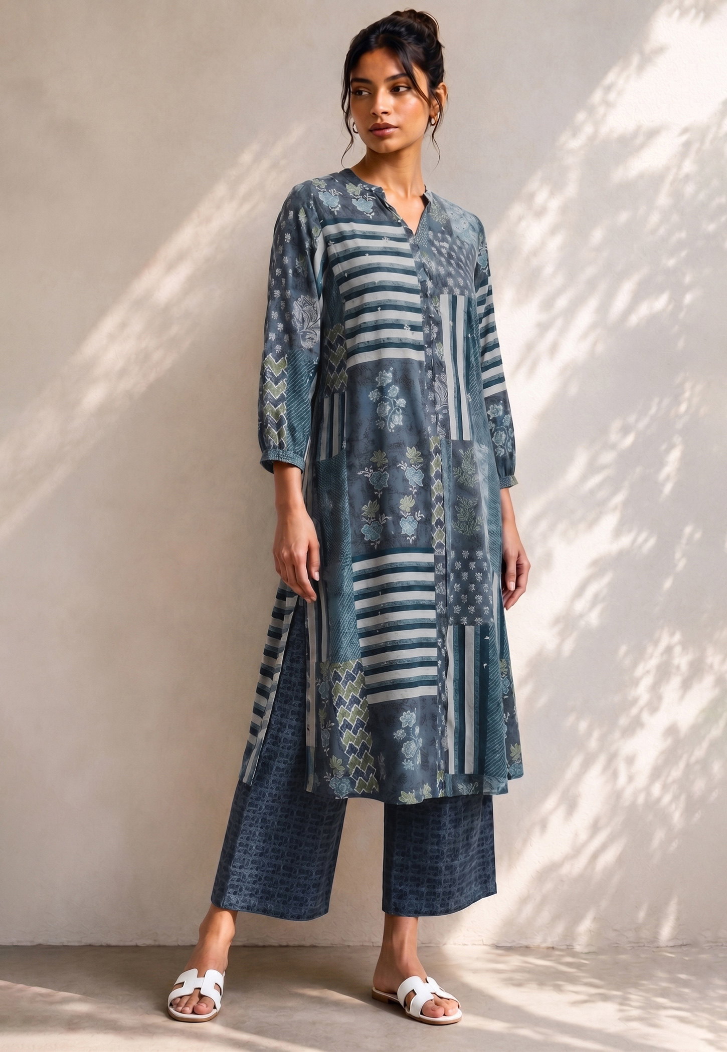MELANGE Printed Straight Kurta Set-picture-29
