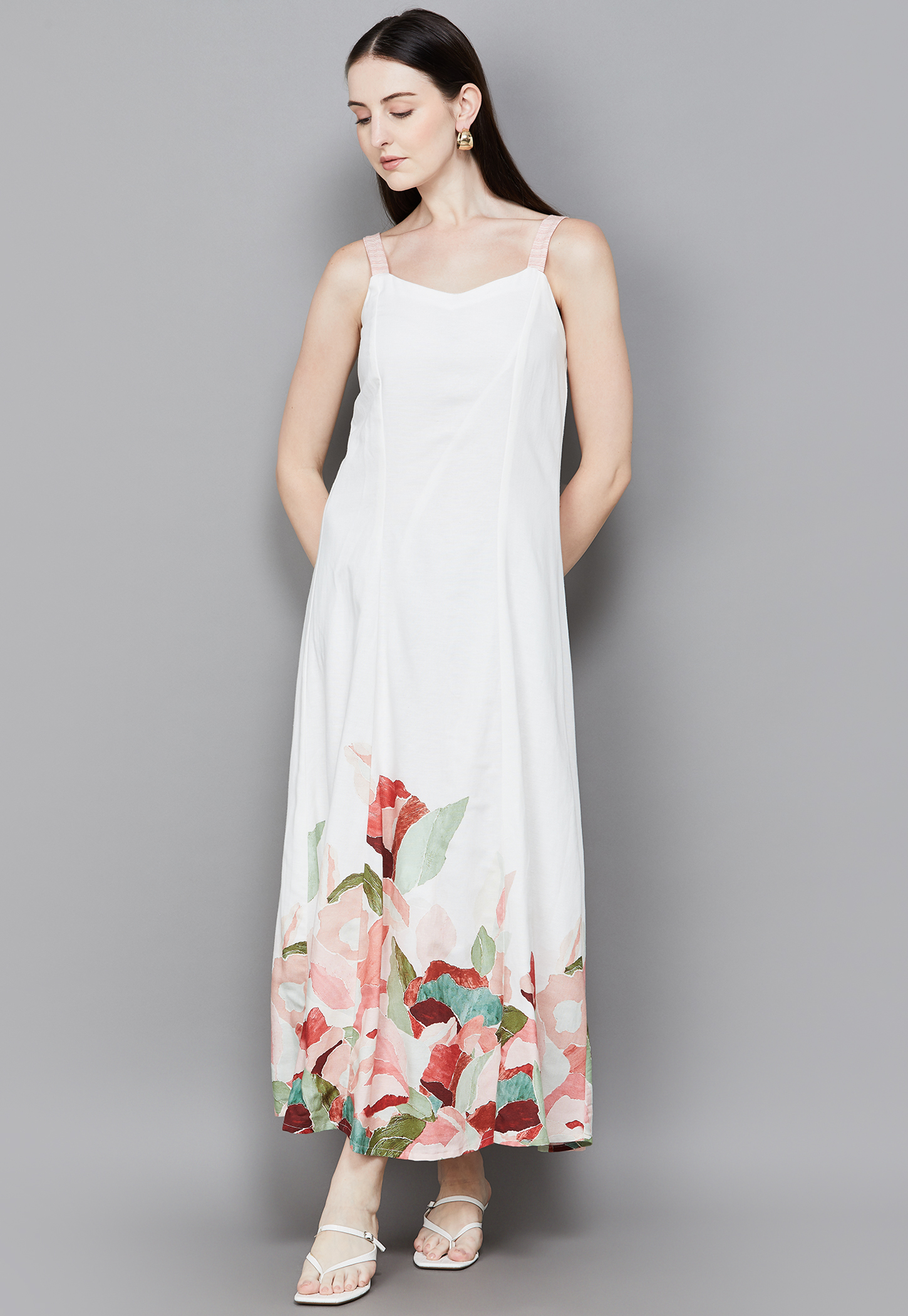 AND Floral Print Spaghetti Neck Maxi Dress-picture-14