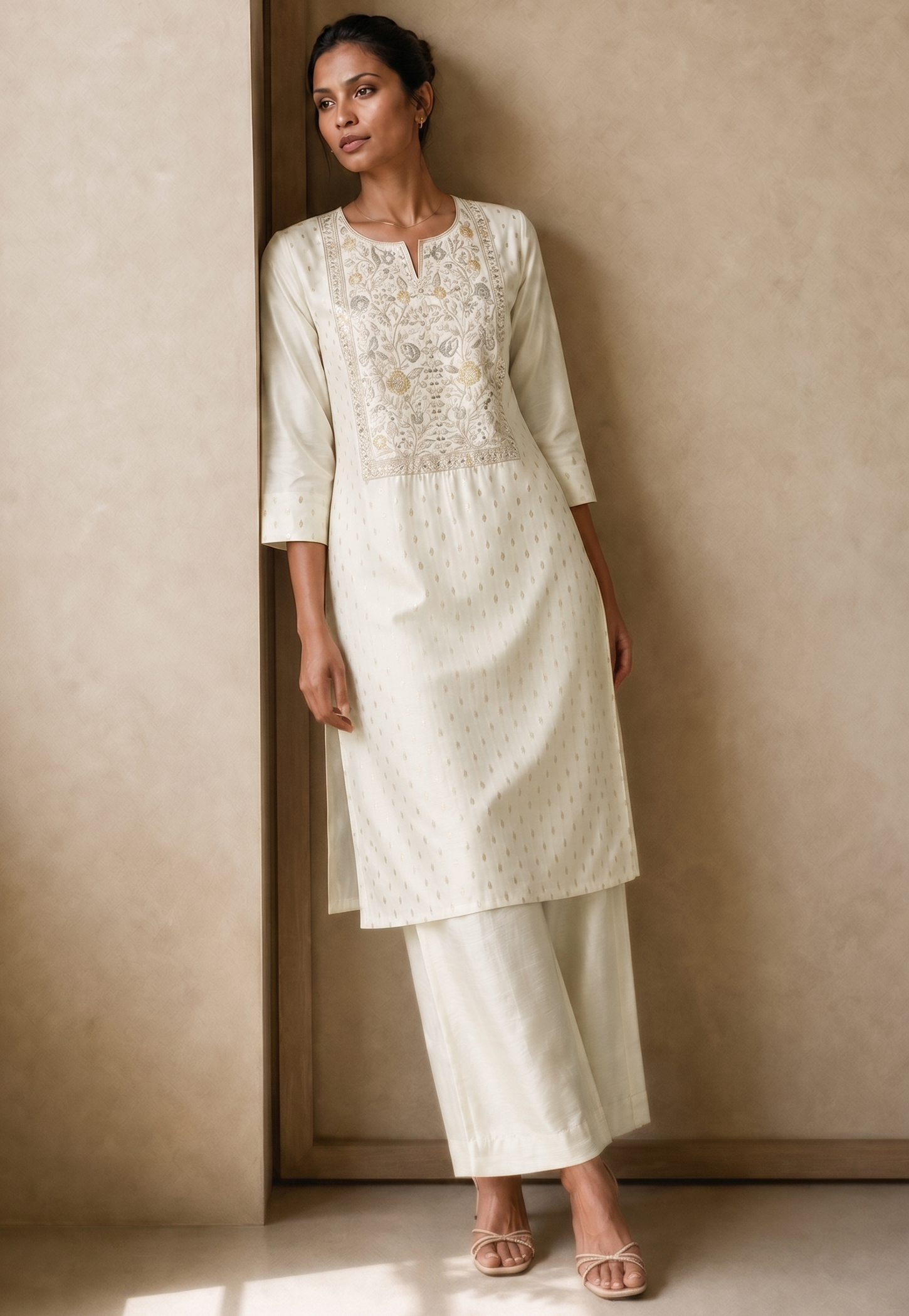 MELANGE Embroidered Straight Kurta-picture-32