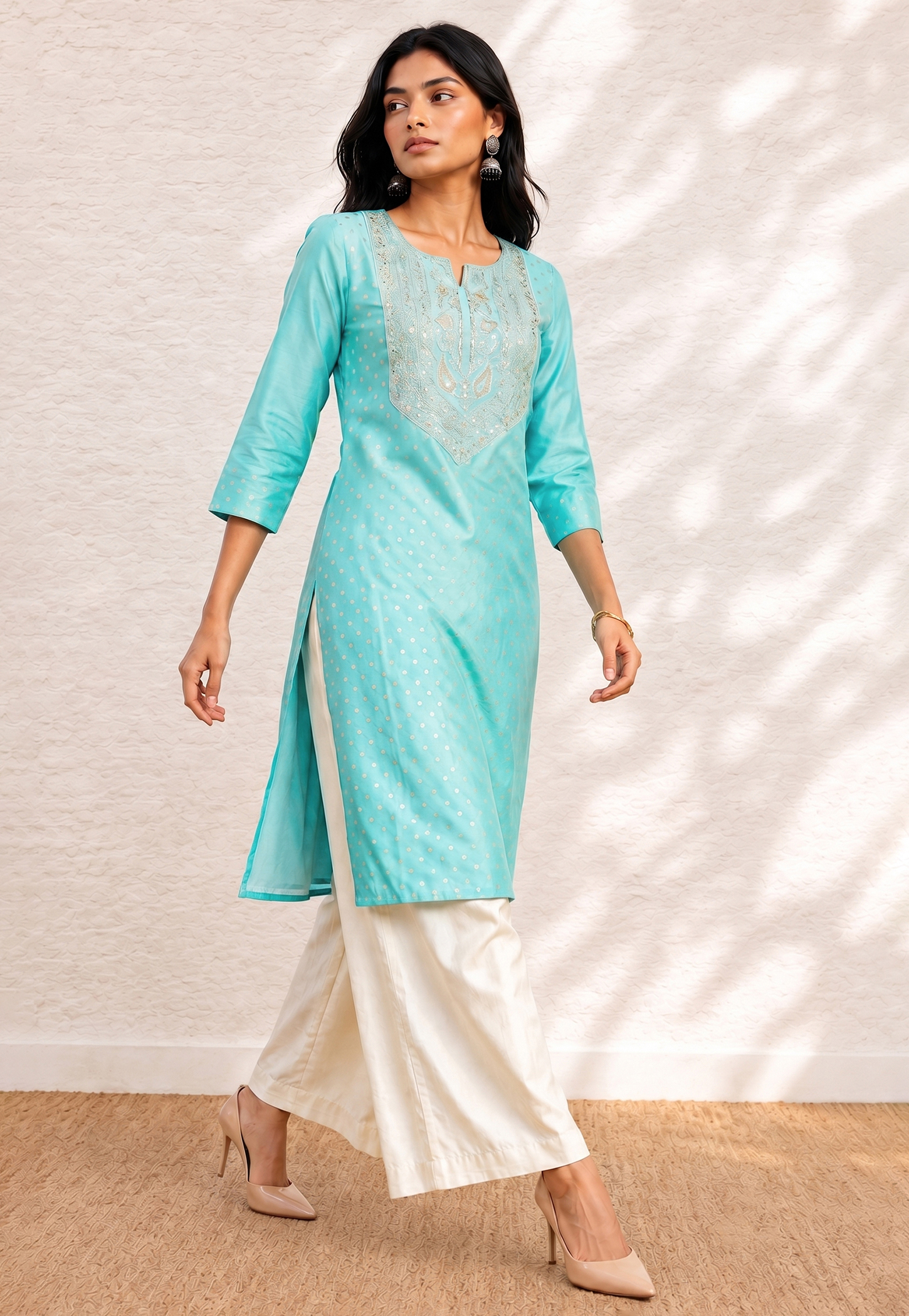 MELANGE Embroidered Straight Kurta-picture-51