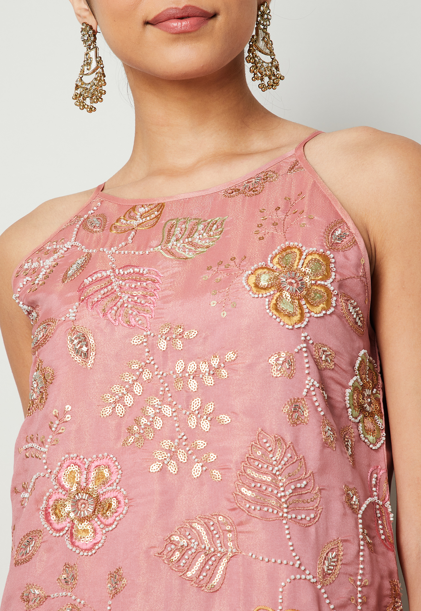 MELANGE Embroidered Round Neck Kurti-picture-41