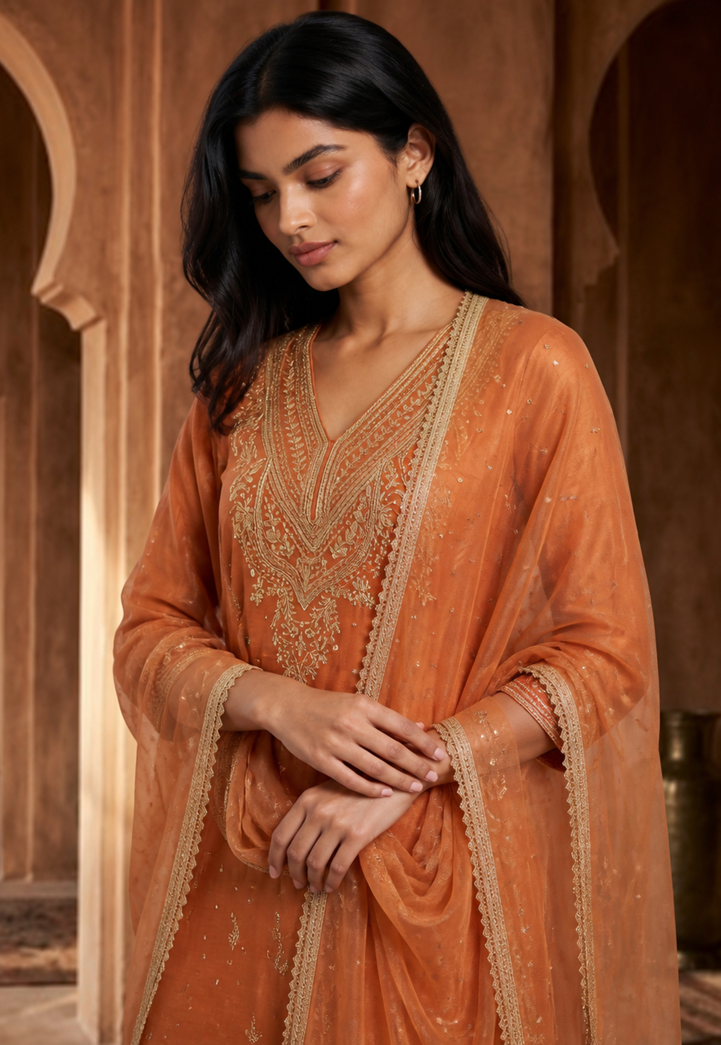 MELANGE Embellished Dupatta-image-12
