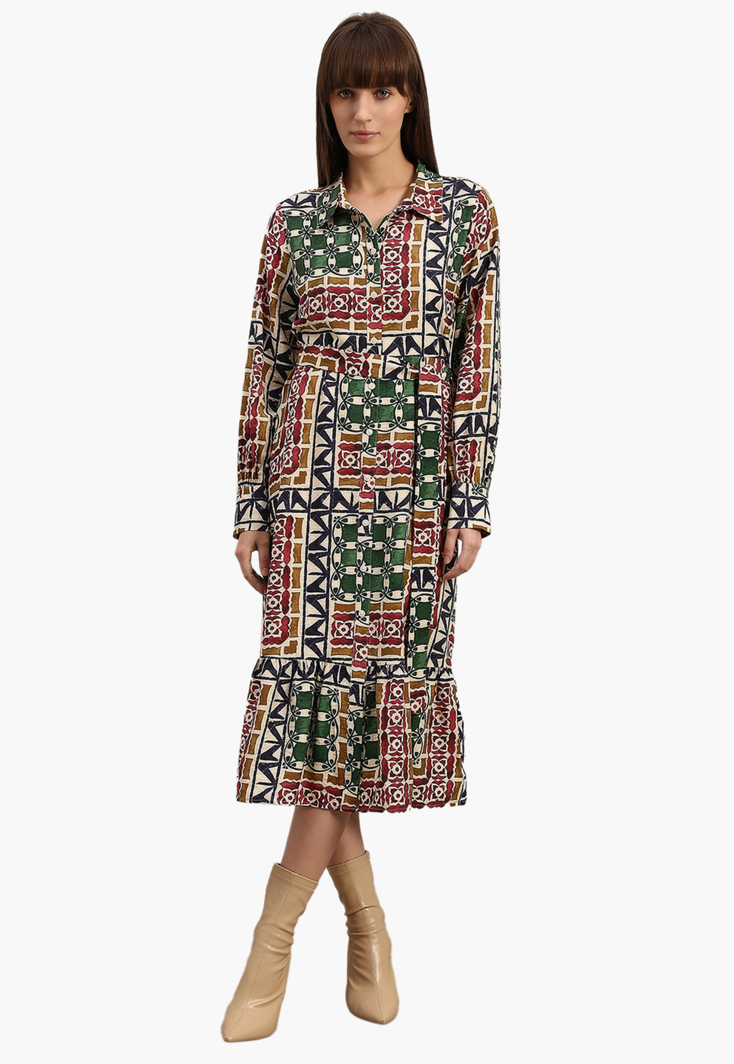 VERO MODA Geometric Print Midi Dress-picture-42