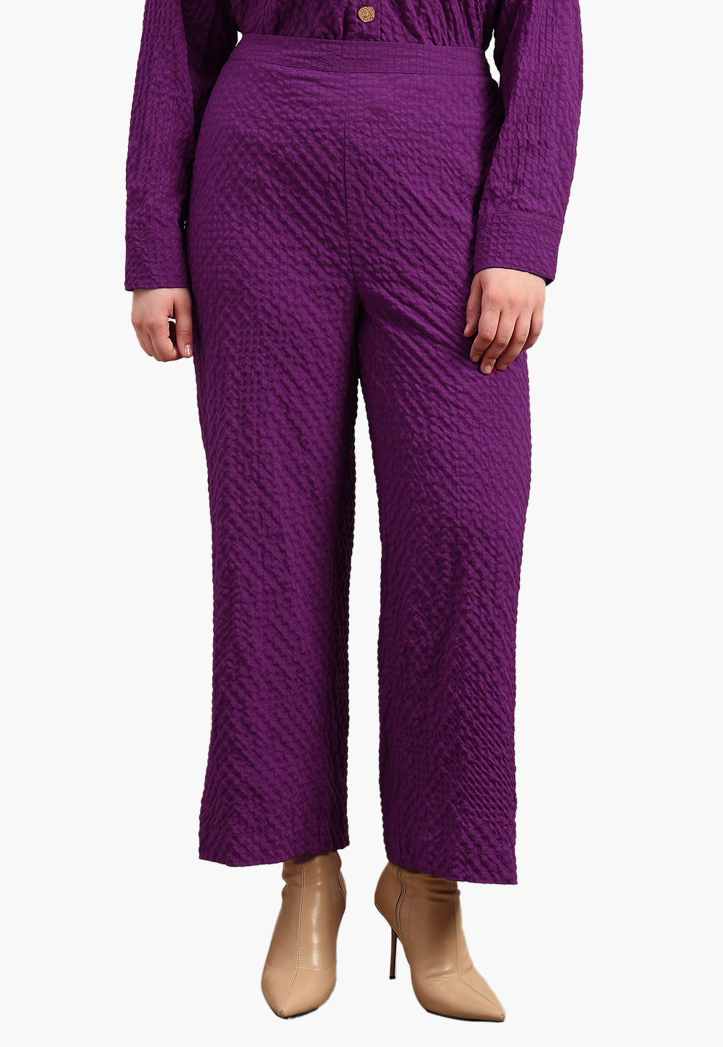 VERO MODA Textured Knit Trousers-picture-48