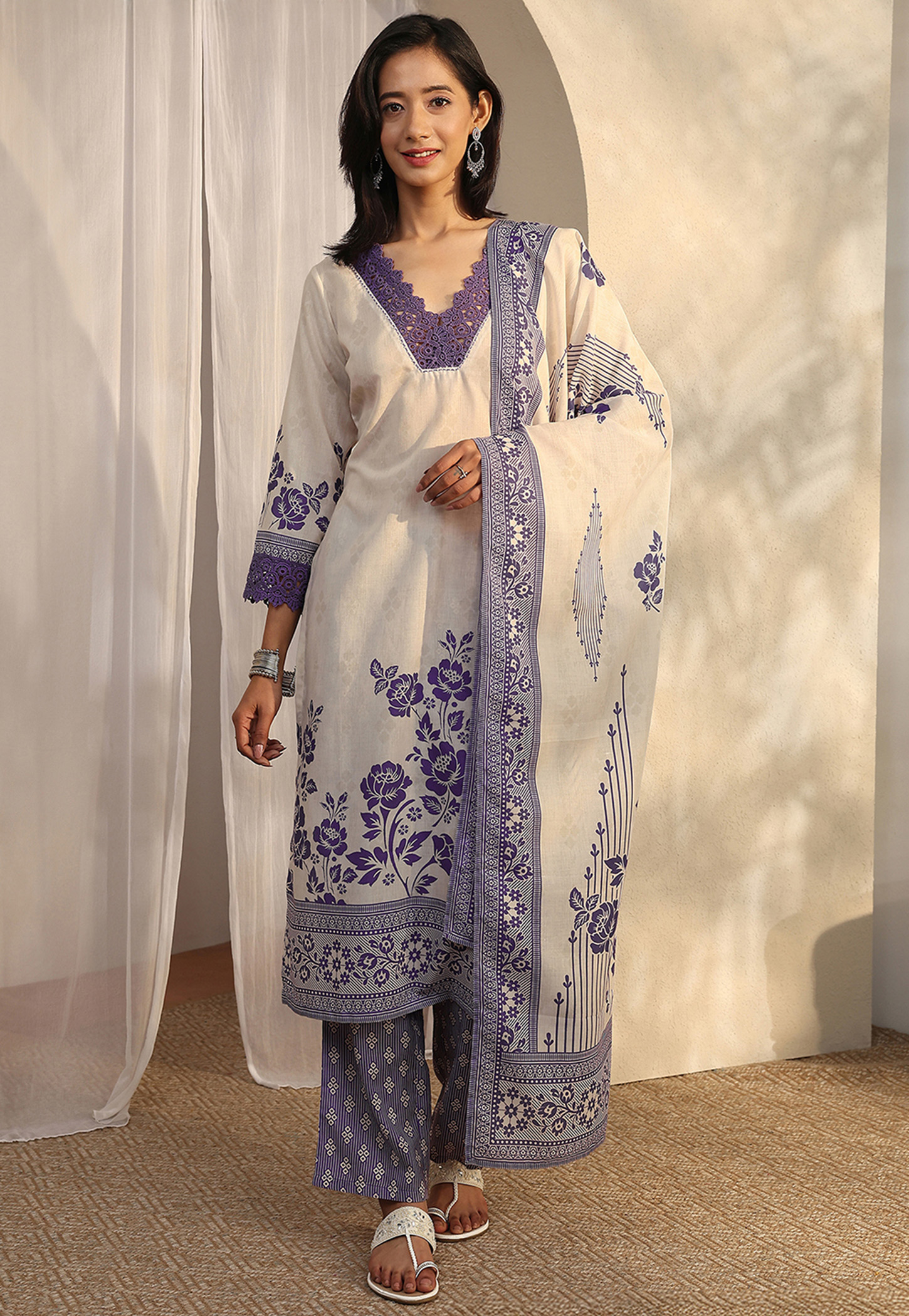 LIBAS Floral Print Straight Kurta Set-picture-33