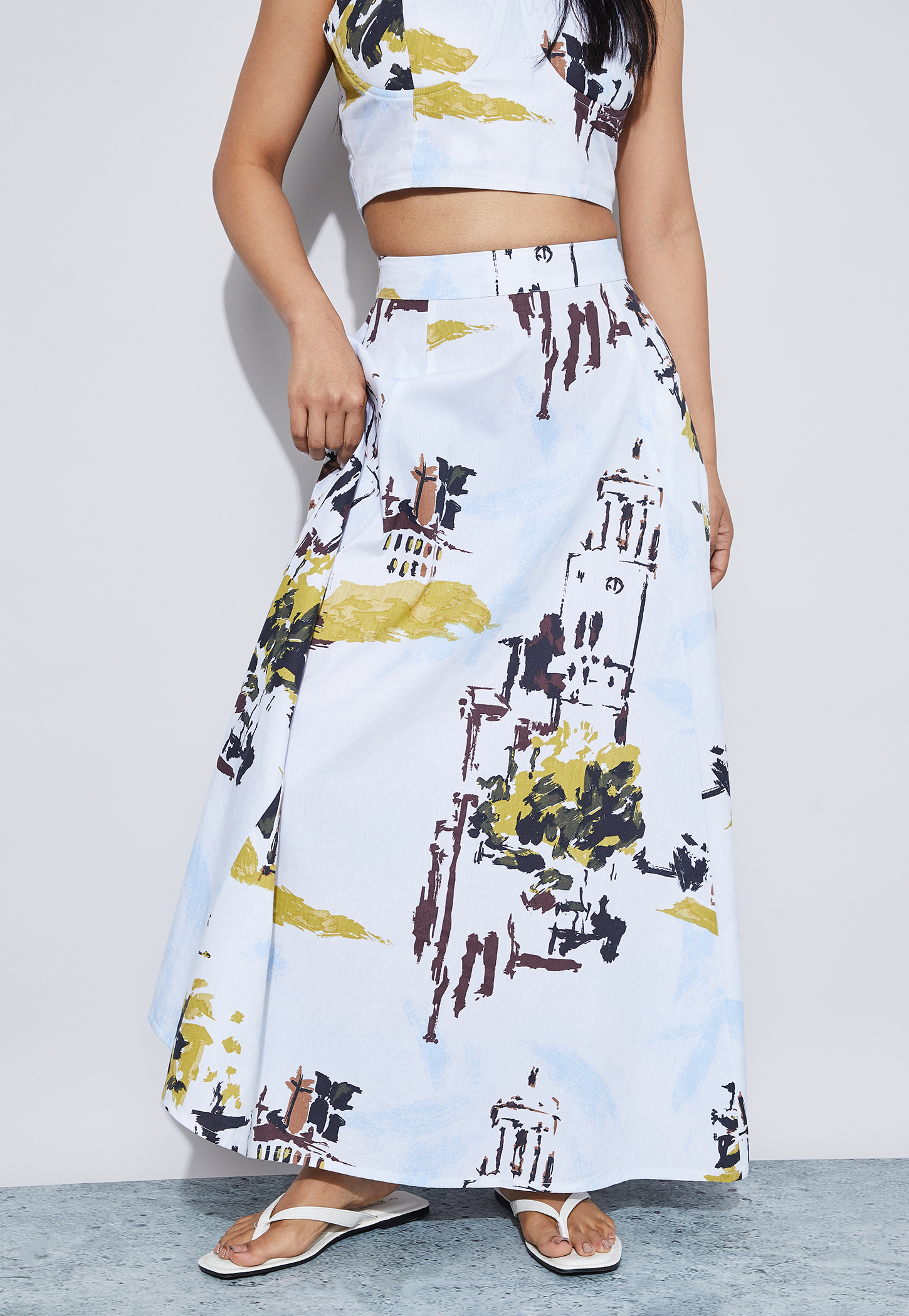 GINGER Printed Maxi Skirt