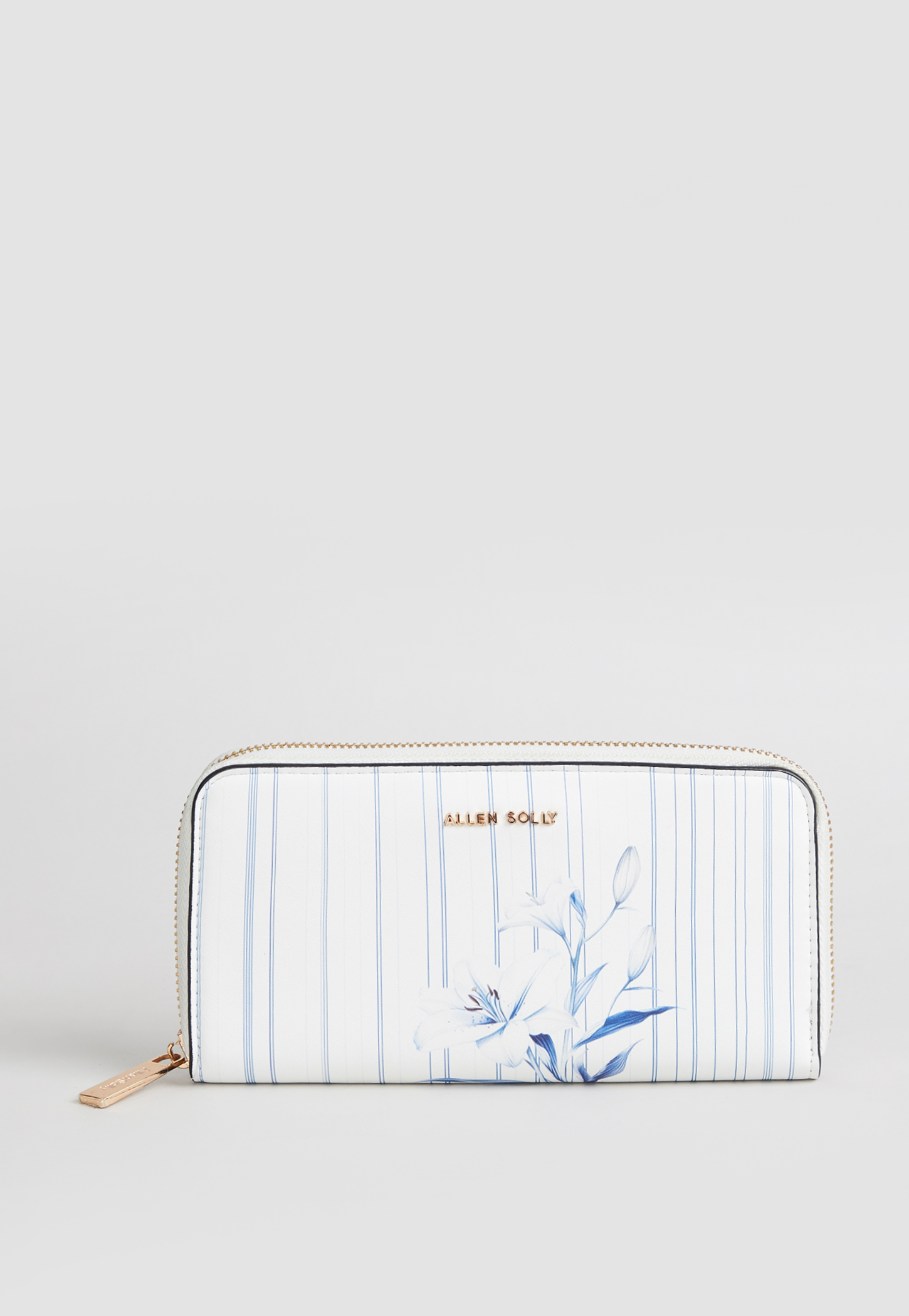 ALLEN SOLLY Floral Print Zip Wallet