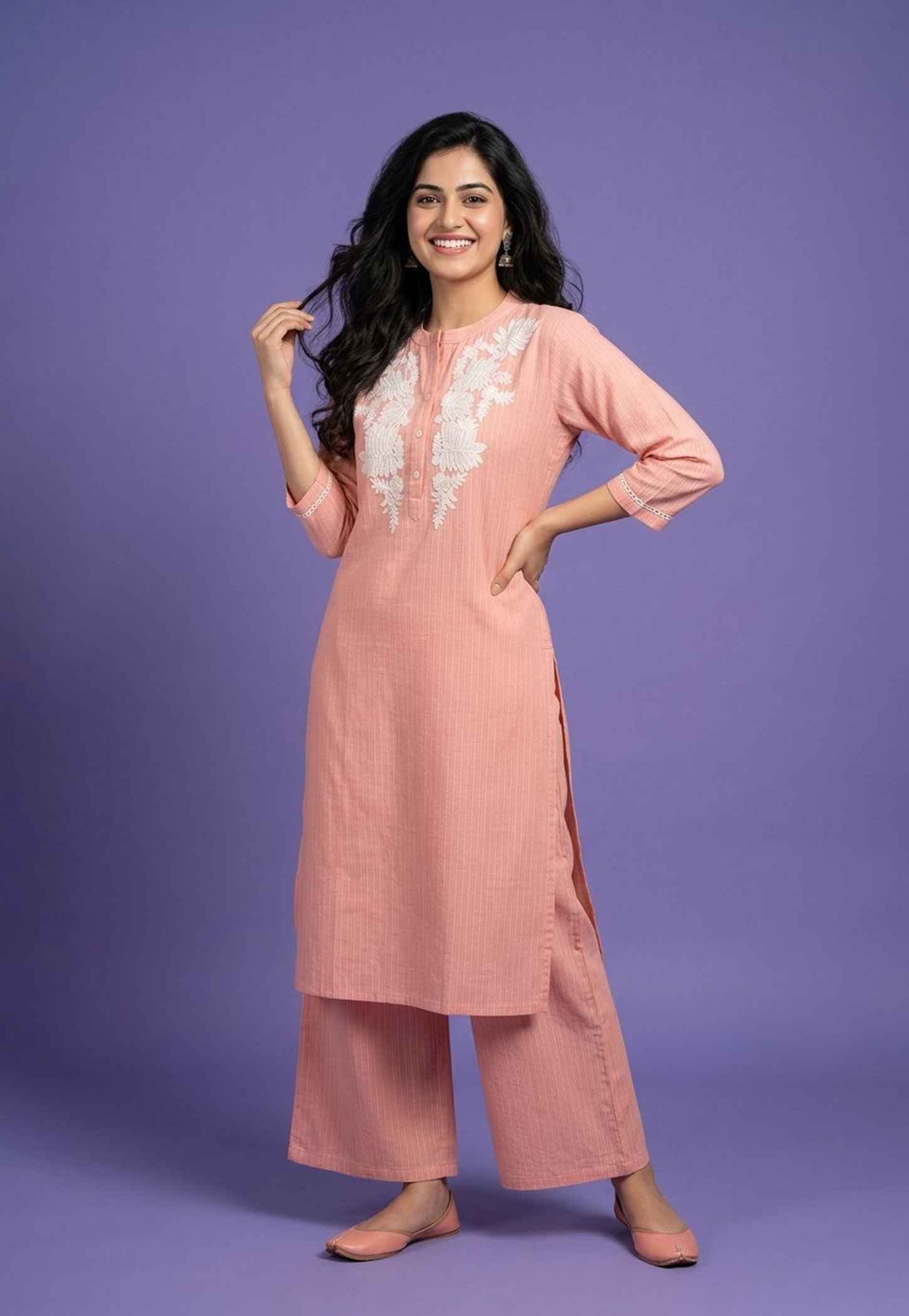SPAN Embroidered Kurta Set-picture-20