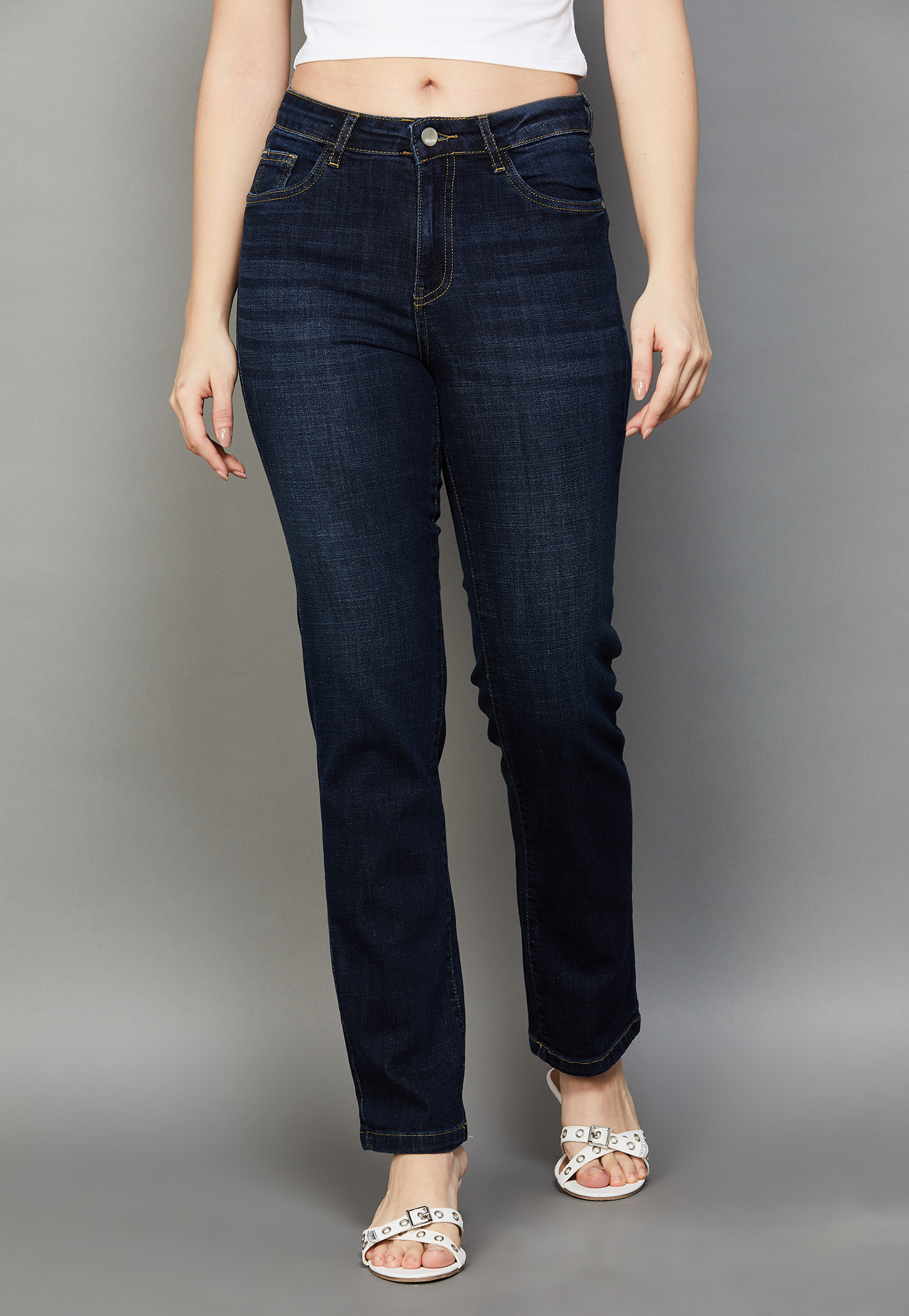 KRAUS Solid Slim Straight Fit Jeans-picture-49