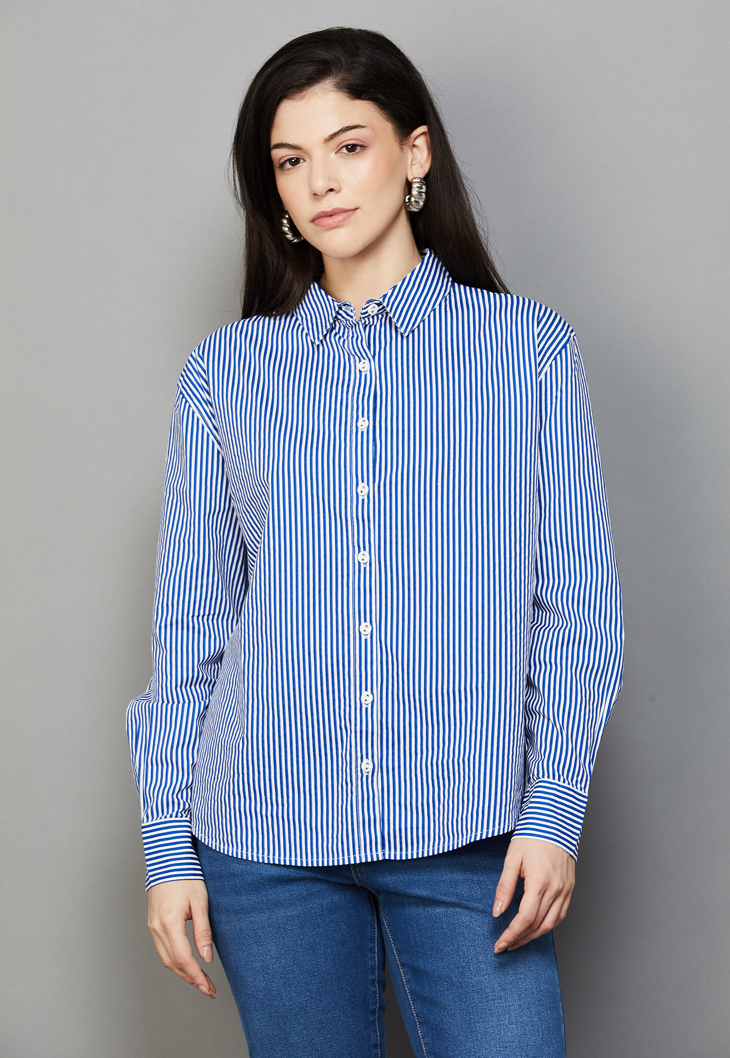 KRAUS Striped Slim Collar Shirt-image-18