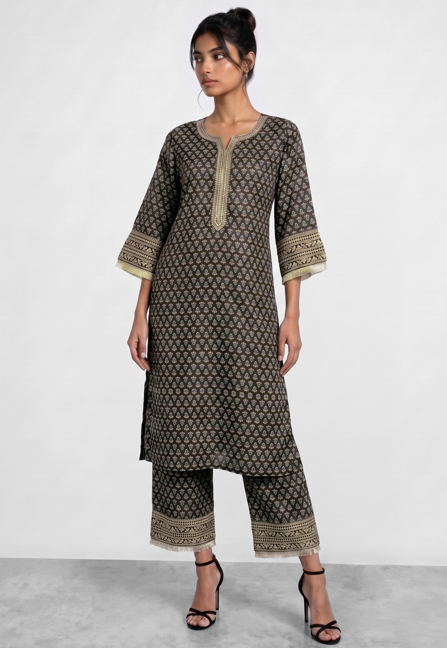 MELANGE Ethnic Motif Kurta Set-picture-17