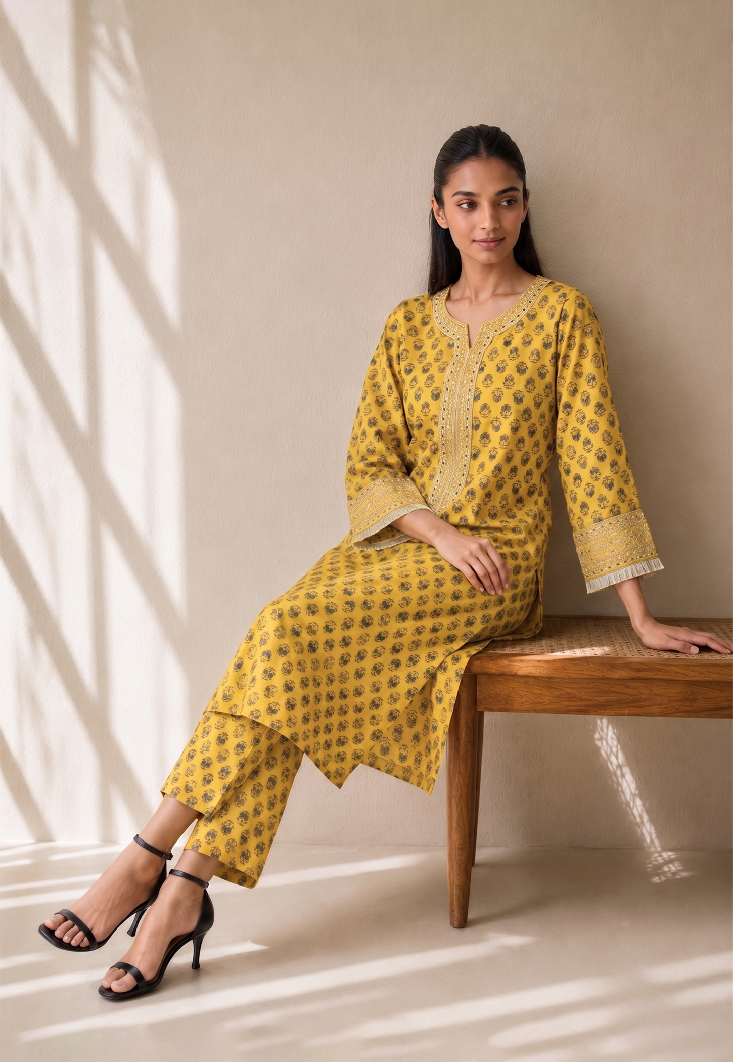 MELANGE Ethnic Motif Kurta Set-picture-21