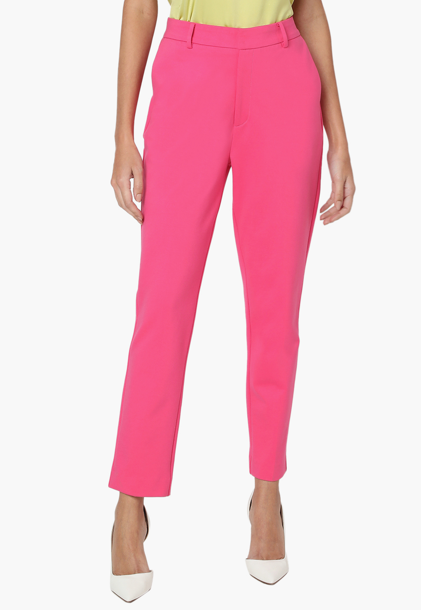 VERO MODA Solid Flat Front Trousers-picture-35
