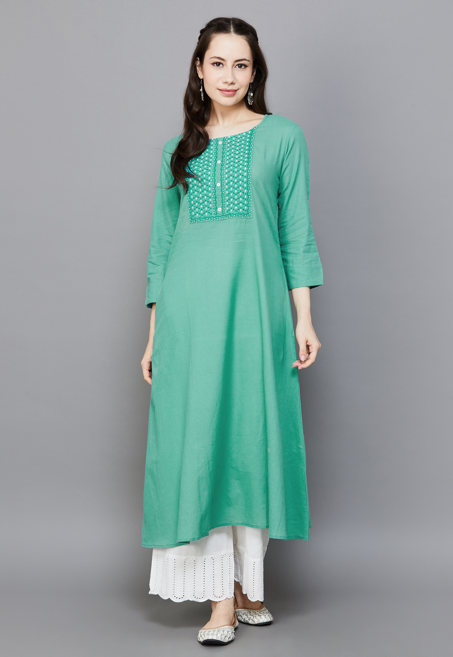 SPAN Embroidered A-line Kurta-picture-32