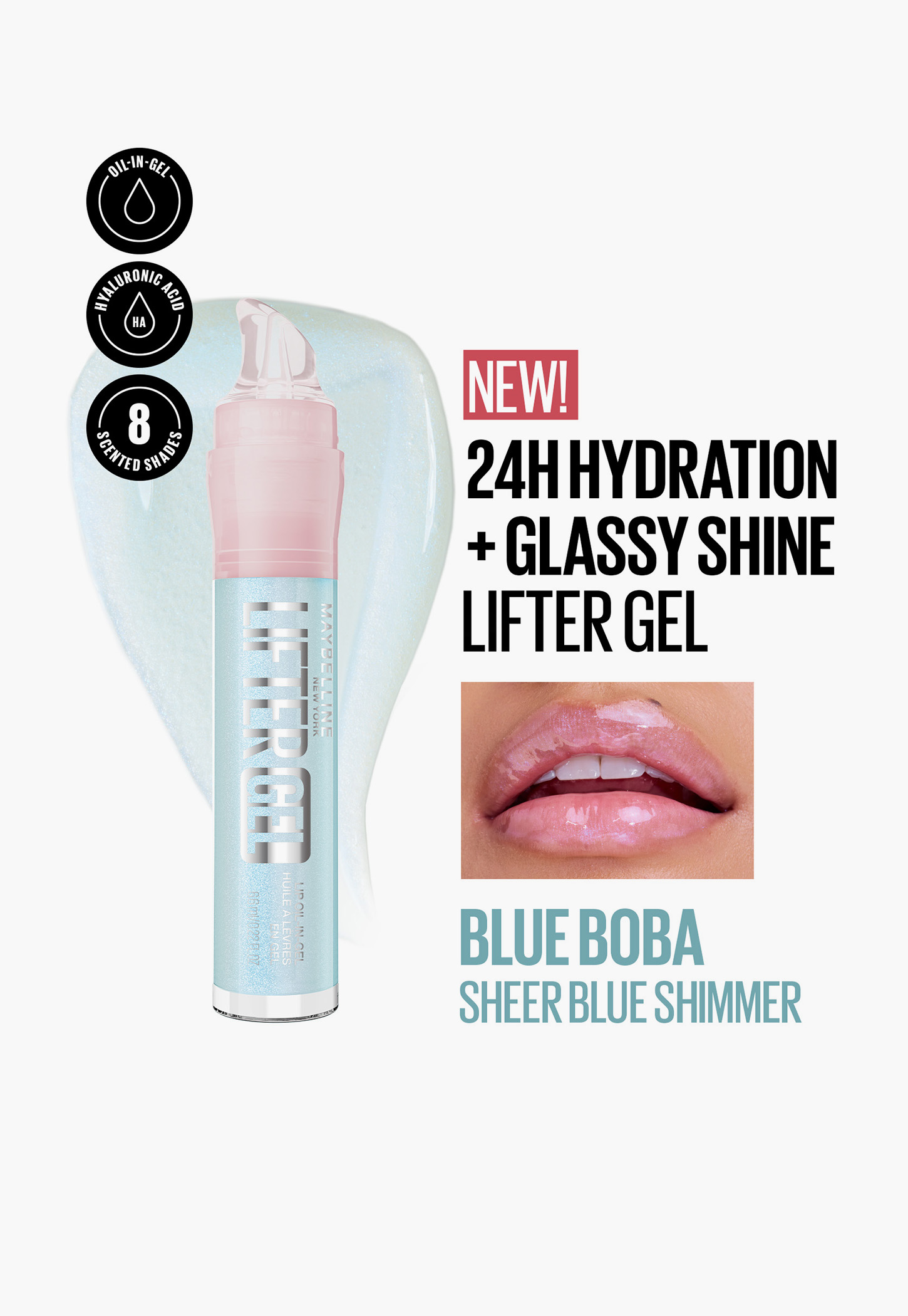 MAYBELLINE Lifter Gel Lip Oil - Blue Boba - 6.6 ml-picture-46