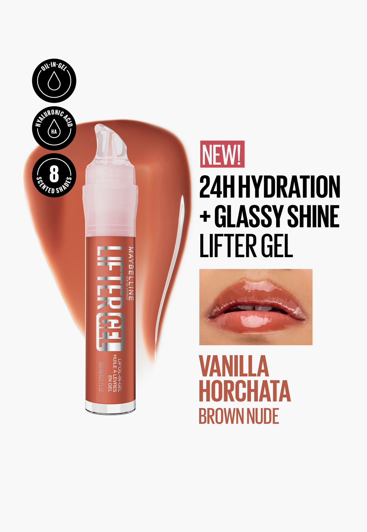 MAYBELLINE Lifter Gel Lip Oil - Vanilla Horchata - 6.6ml-picture-35