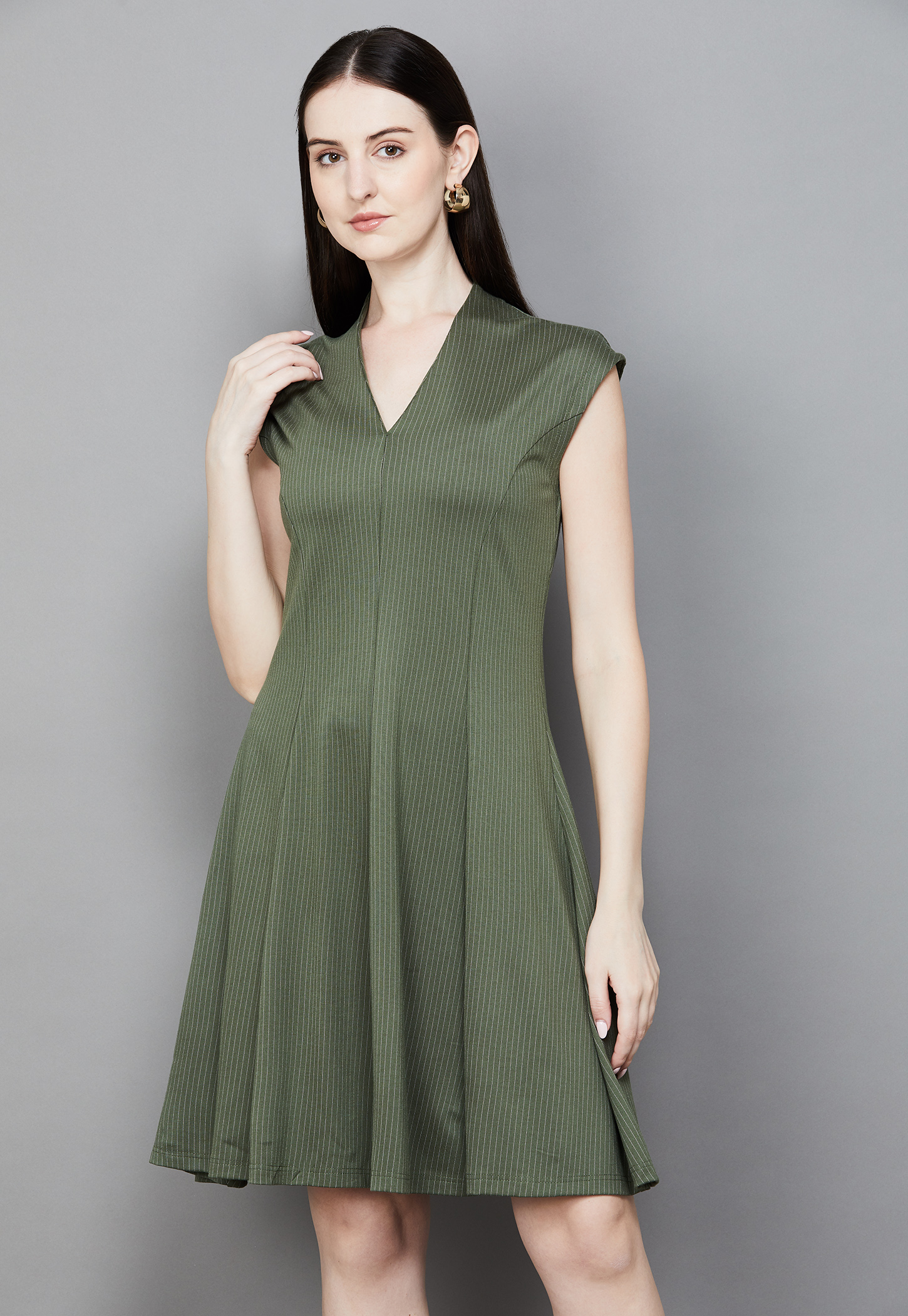 AND Striped A-line Dress-picture-44