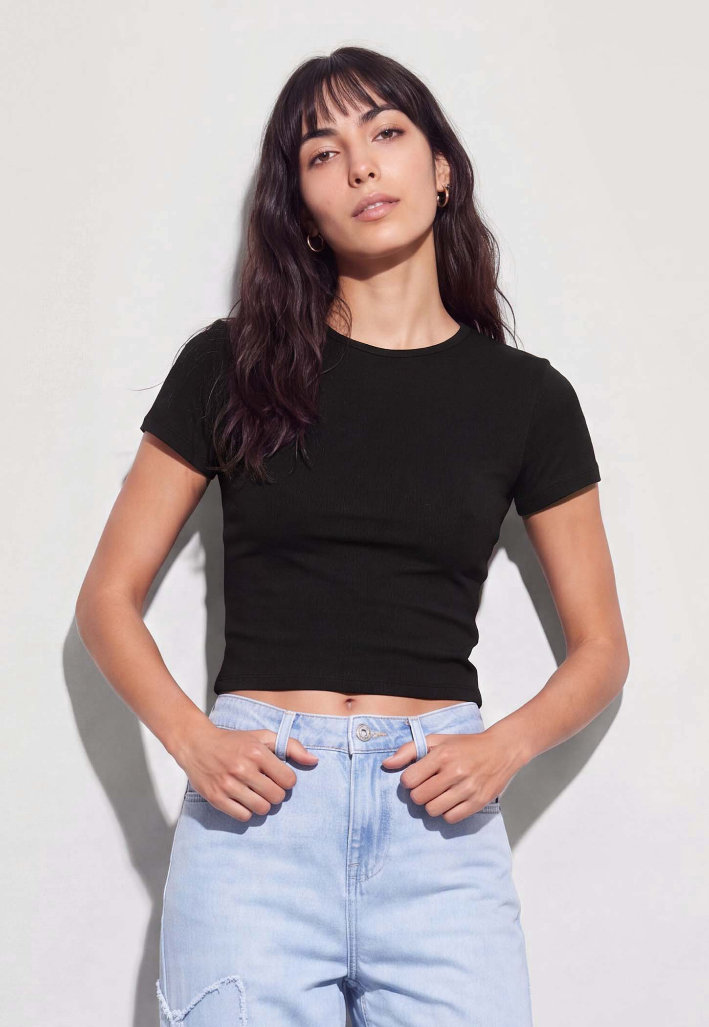 GINGER Solid Crop T-shirt-picture-20