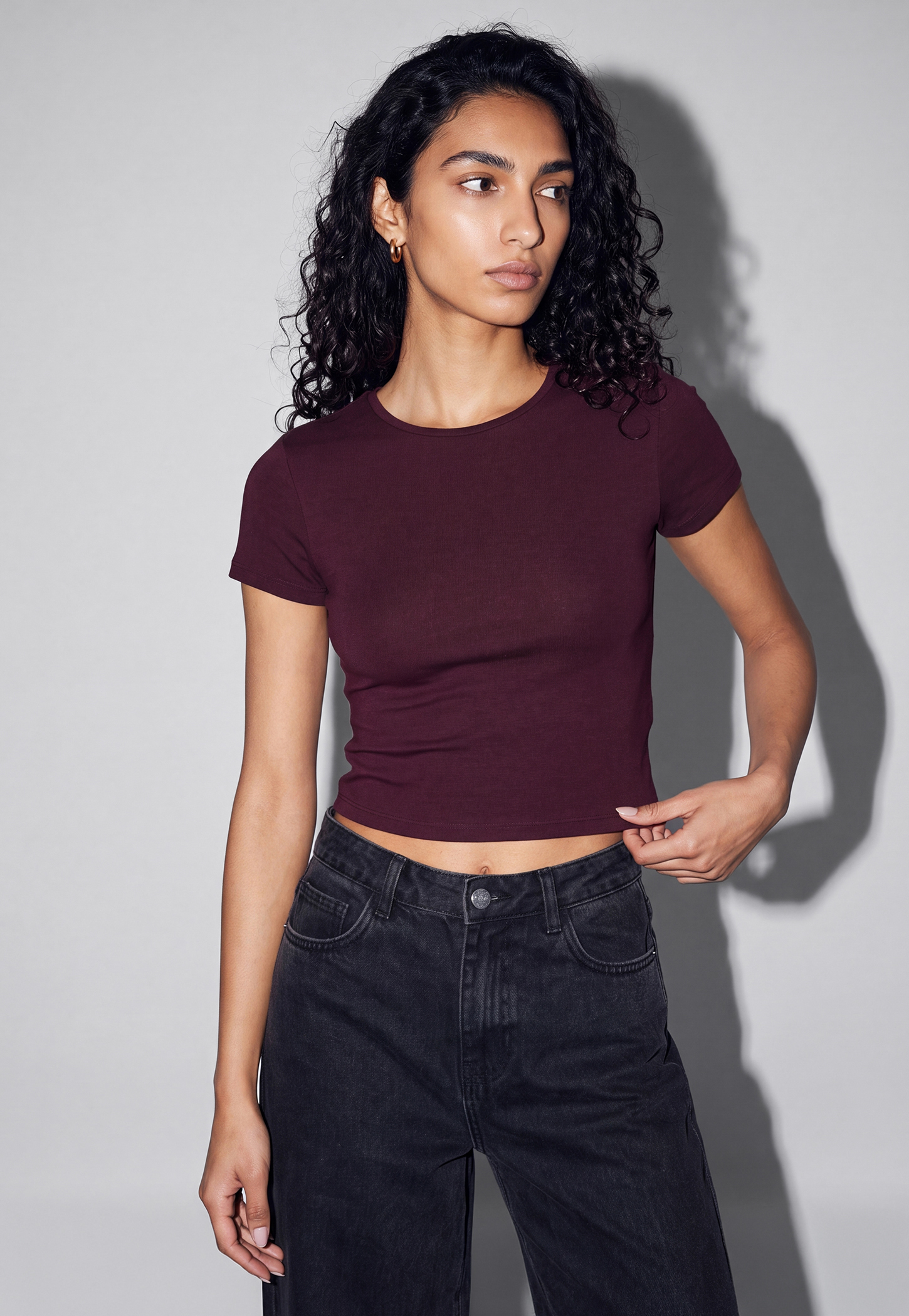 GINGER Solid Crop T-shirt-picture-19