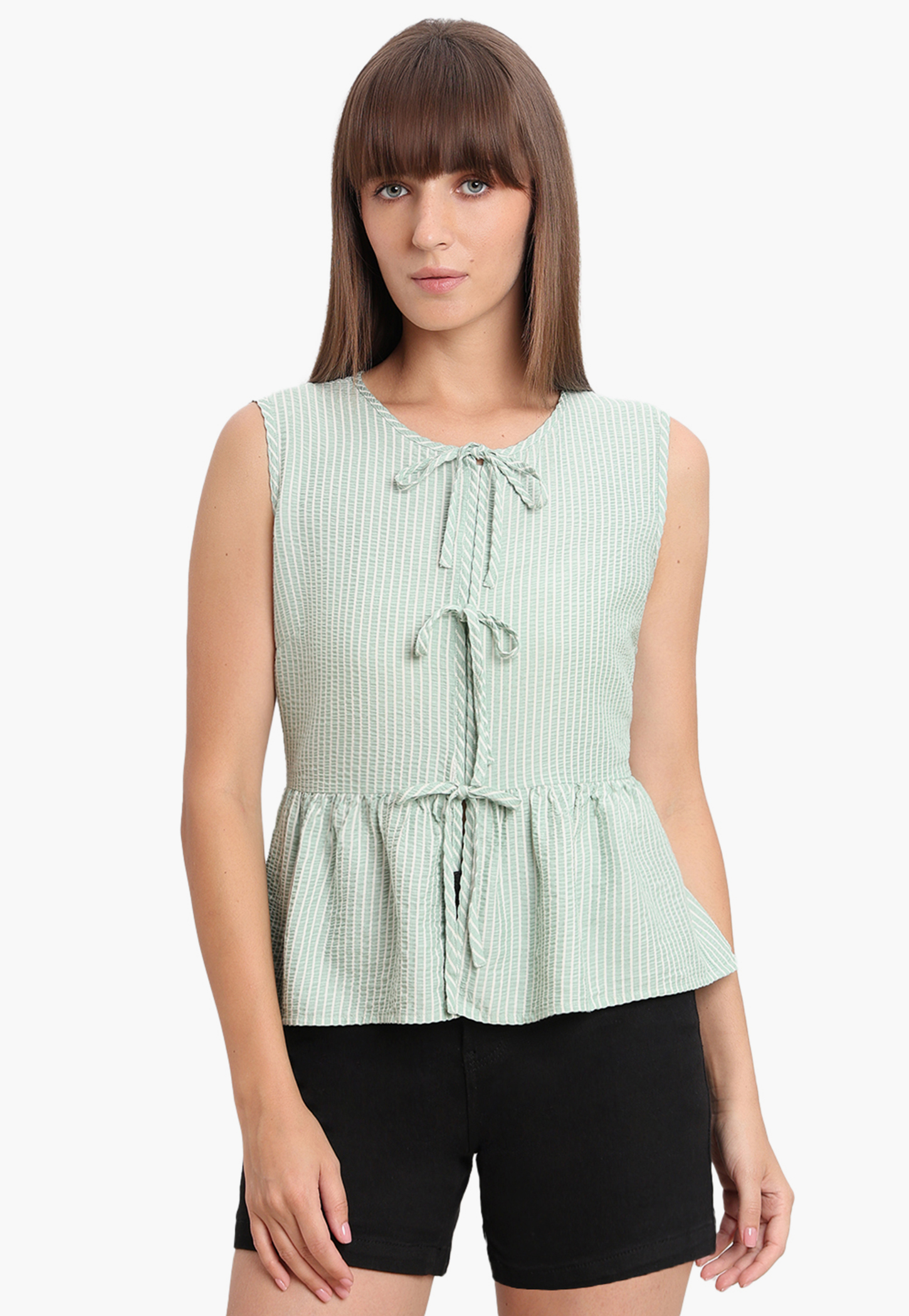 VERO MODA Striped Tie-Up Top-picture-33