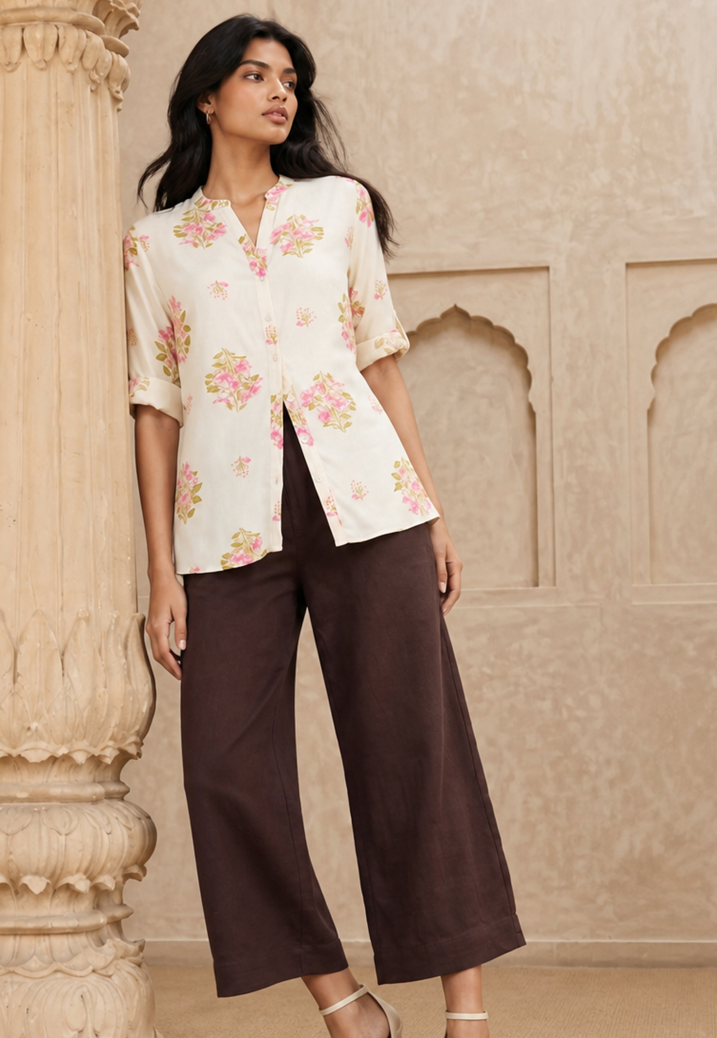 MELANGE Solid Palazzos-picture-22