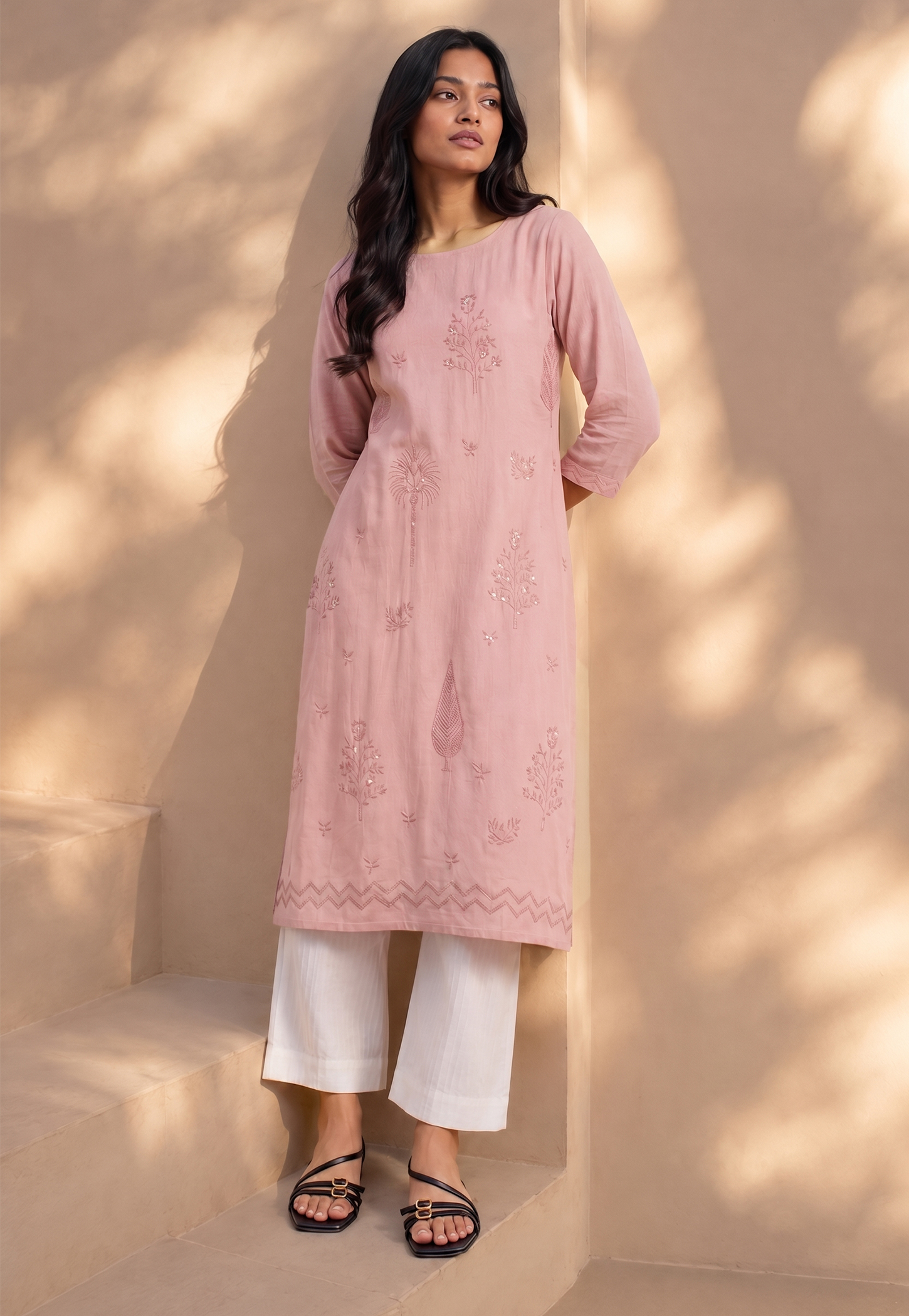 MELANGE Embroidered Straight Kurta-picture-29