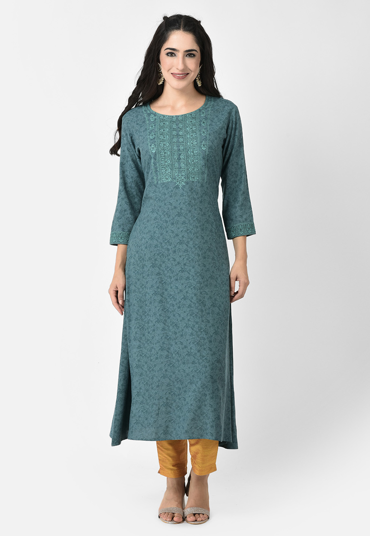 SPAN Embroidered Straight Kurta-picture-39
