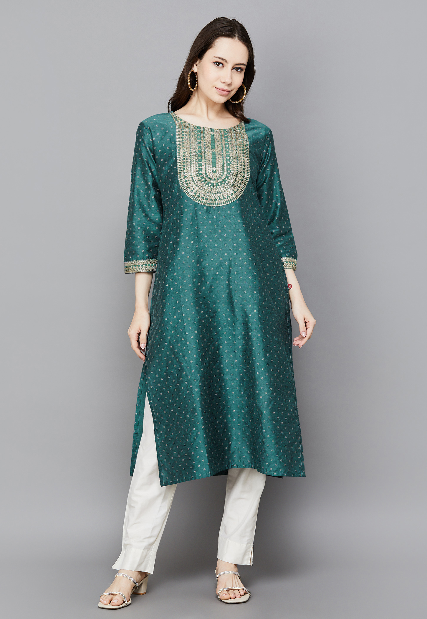 SPAN Woven Design Straight Kurta-picture-36