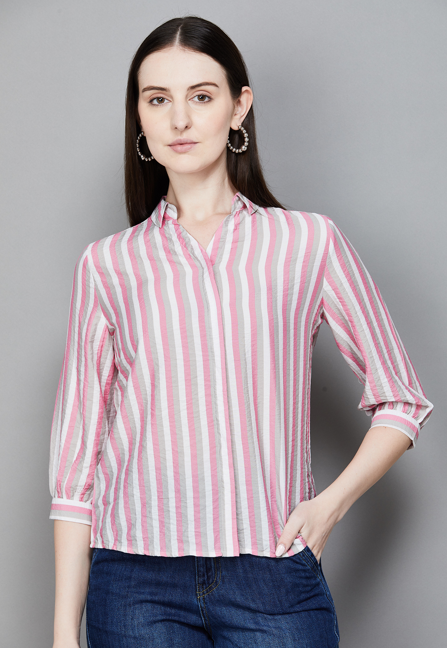 KRAUS Striped Cuban Collar Shirt-picture-32