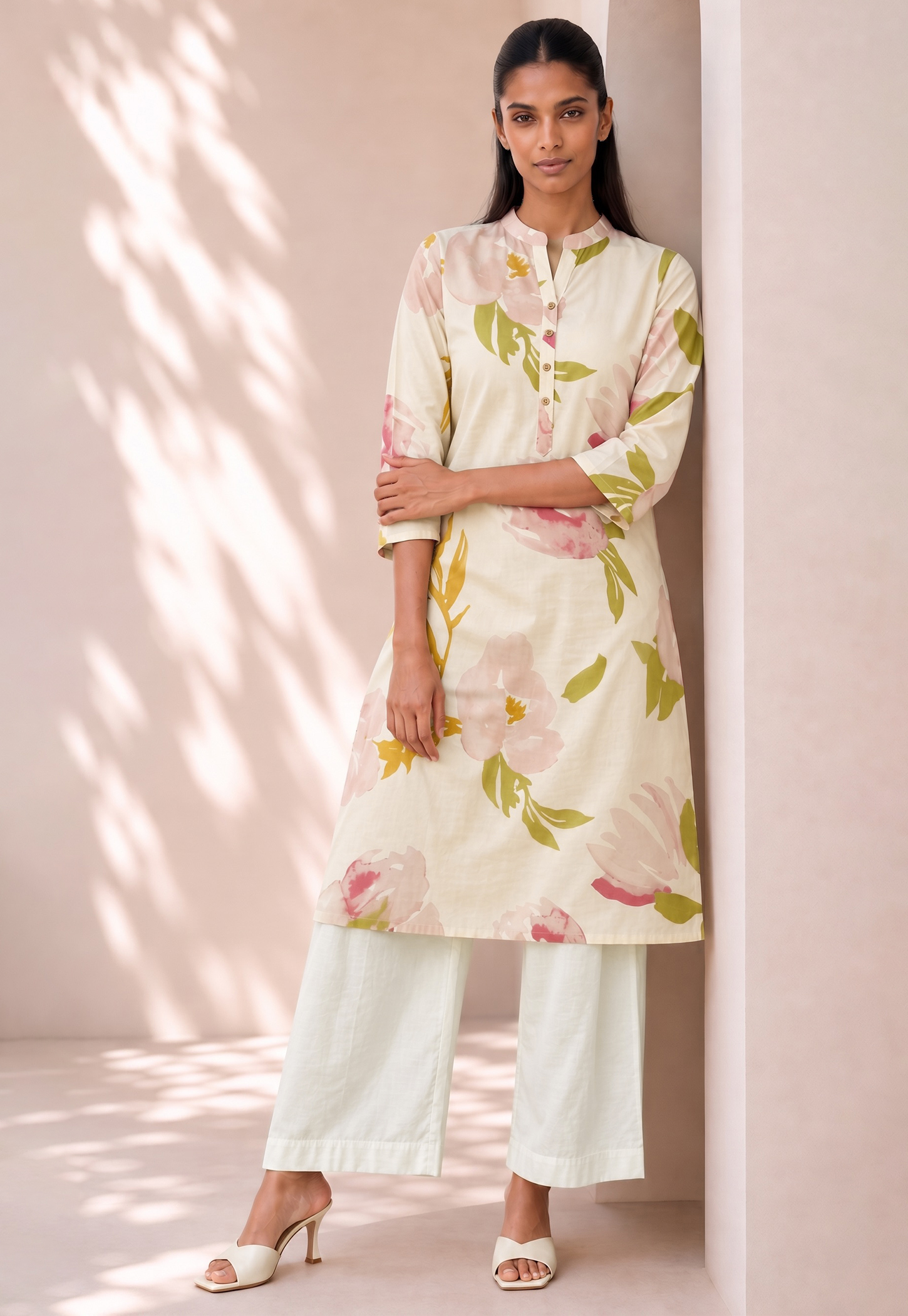 MELANGE Floral Print Straight Kurta-picture-20