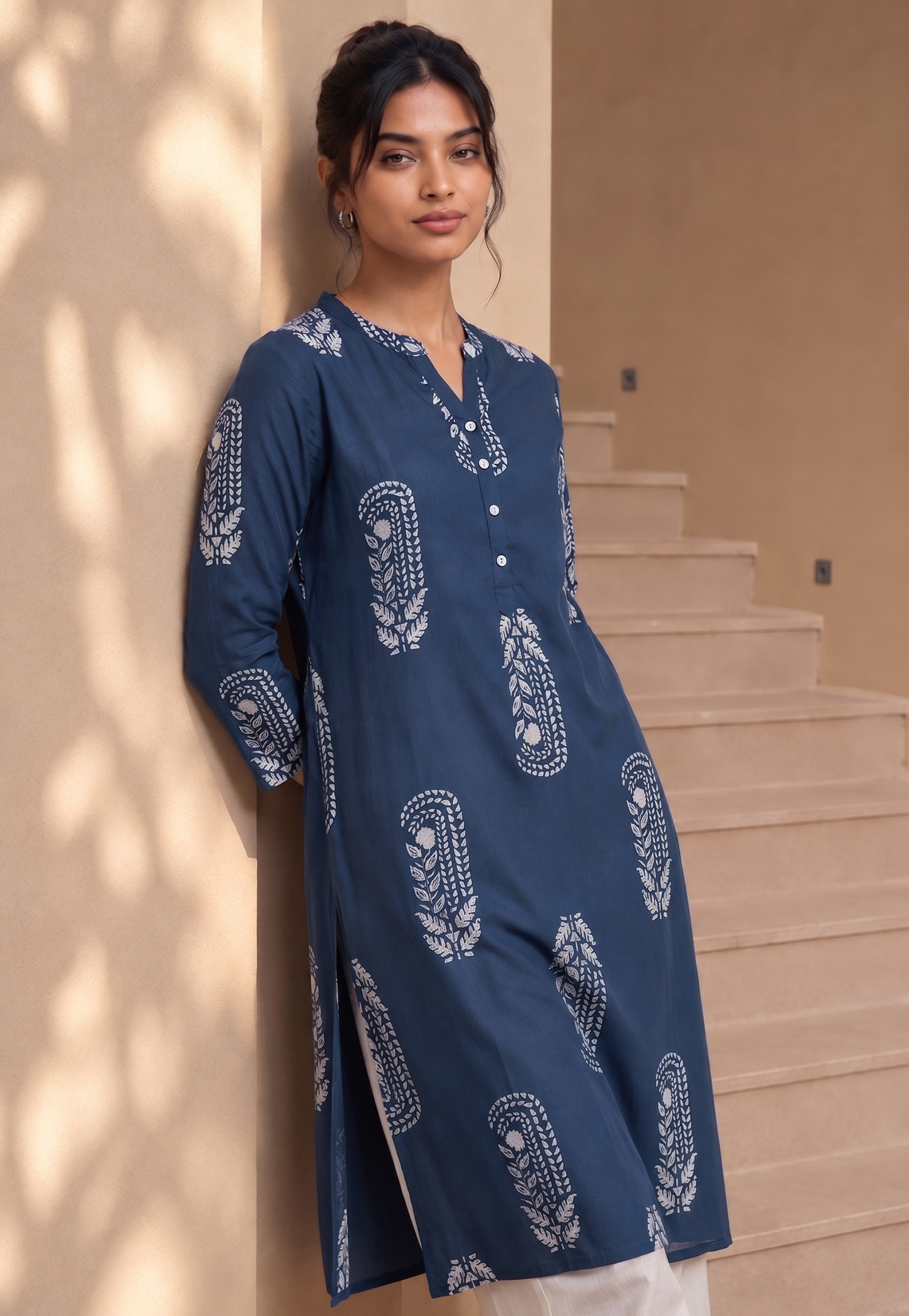 MELANGE Ethnic Motif Straight Kurta-picture-17