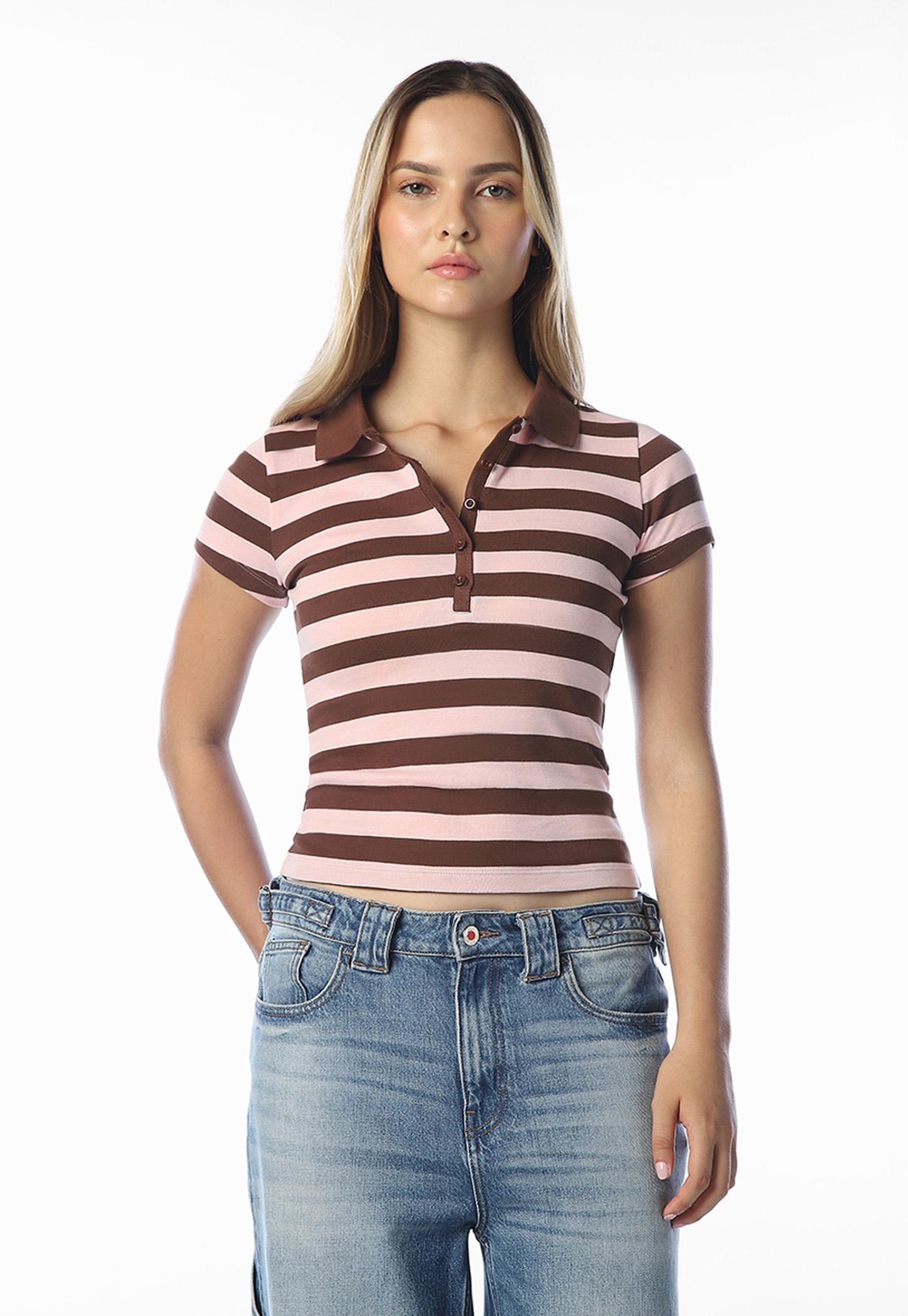 ONLY Striped Polo T-shirt-picture-39
