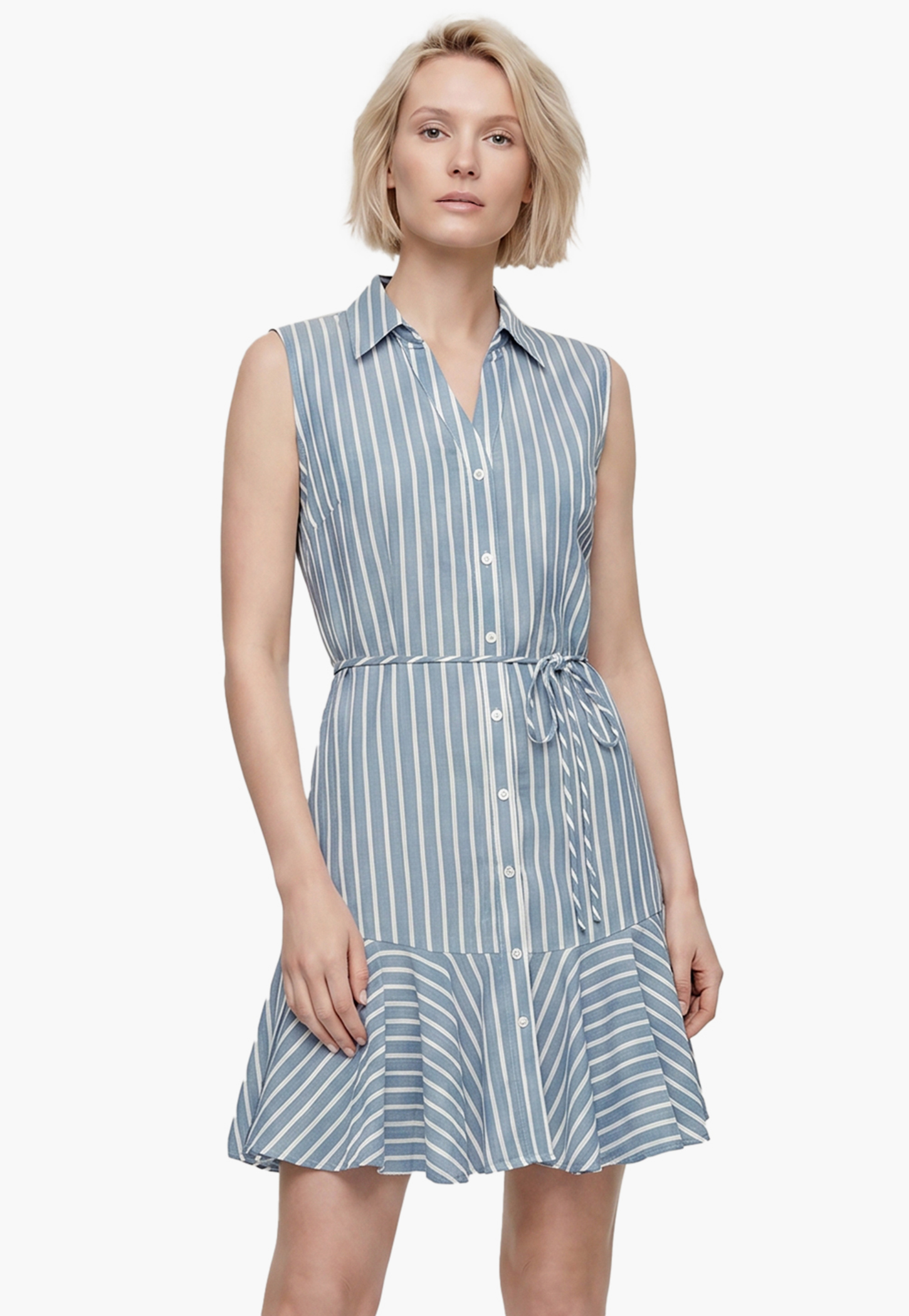 VERO MODA Striped Flared Shirt Dress-picture-43