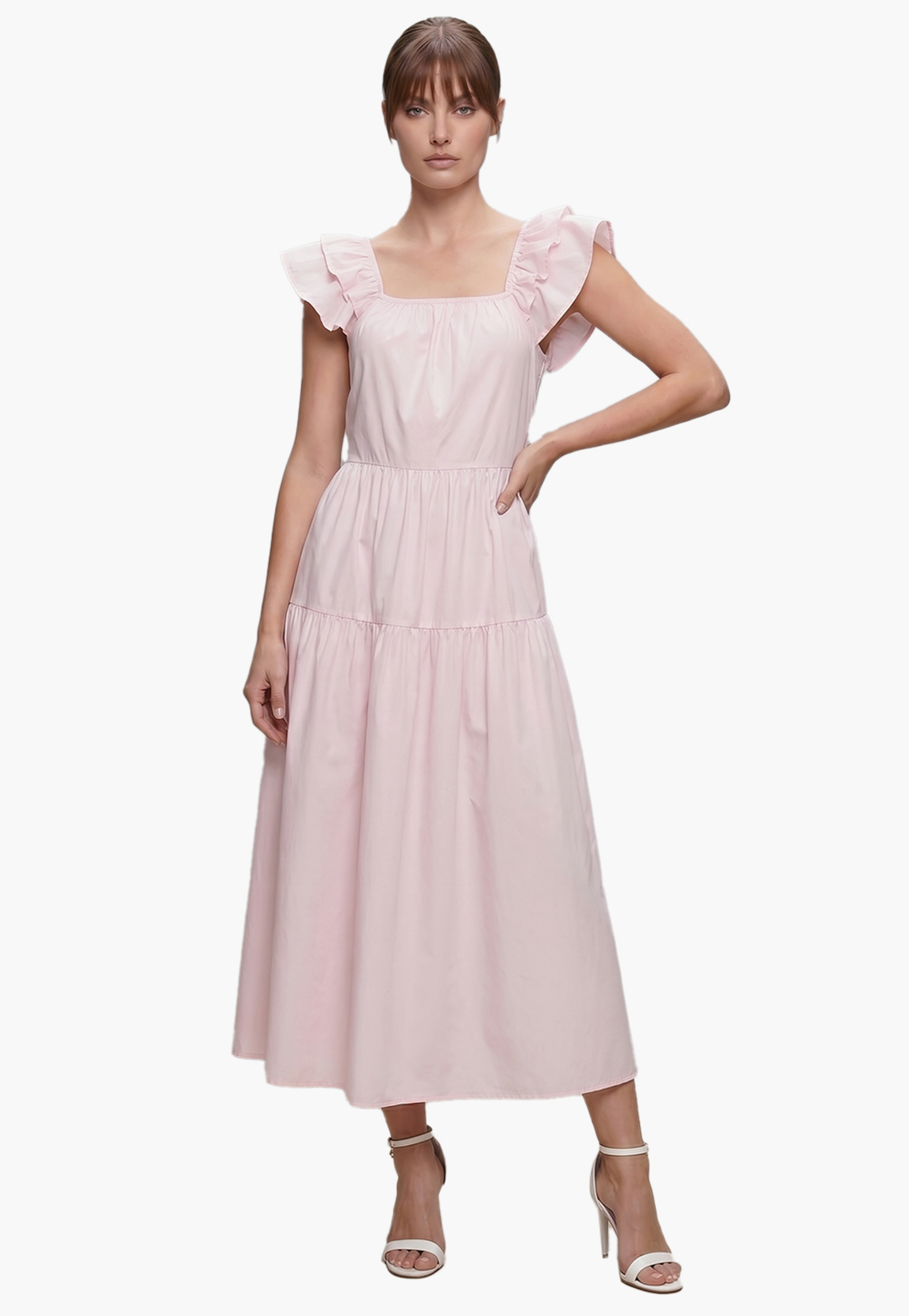 VERO MODA Tiered Ruffled Midi Dress-picture-23