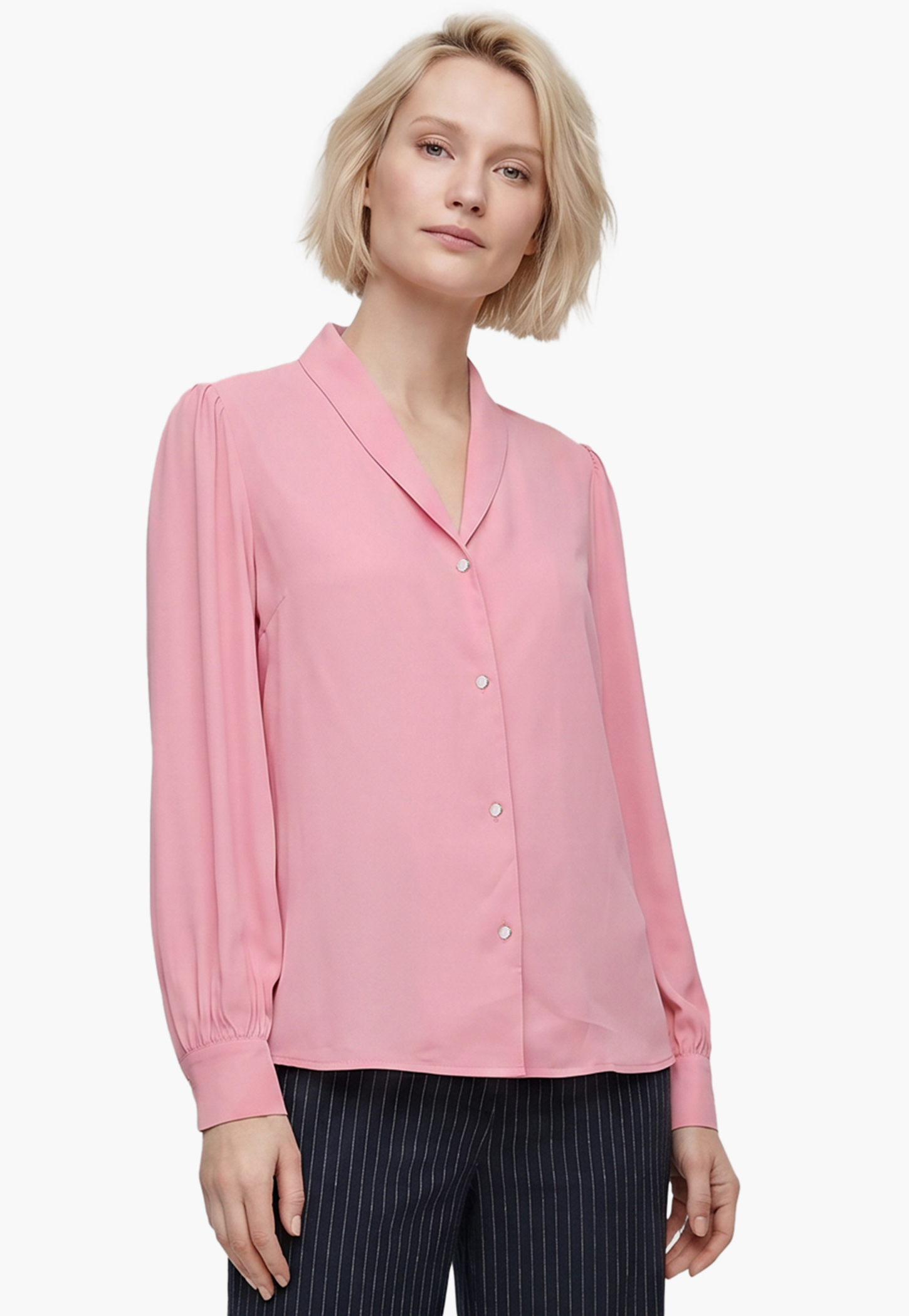 VERO MODA Solid V-Neck Shirt-picture-32