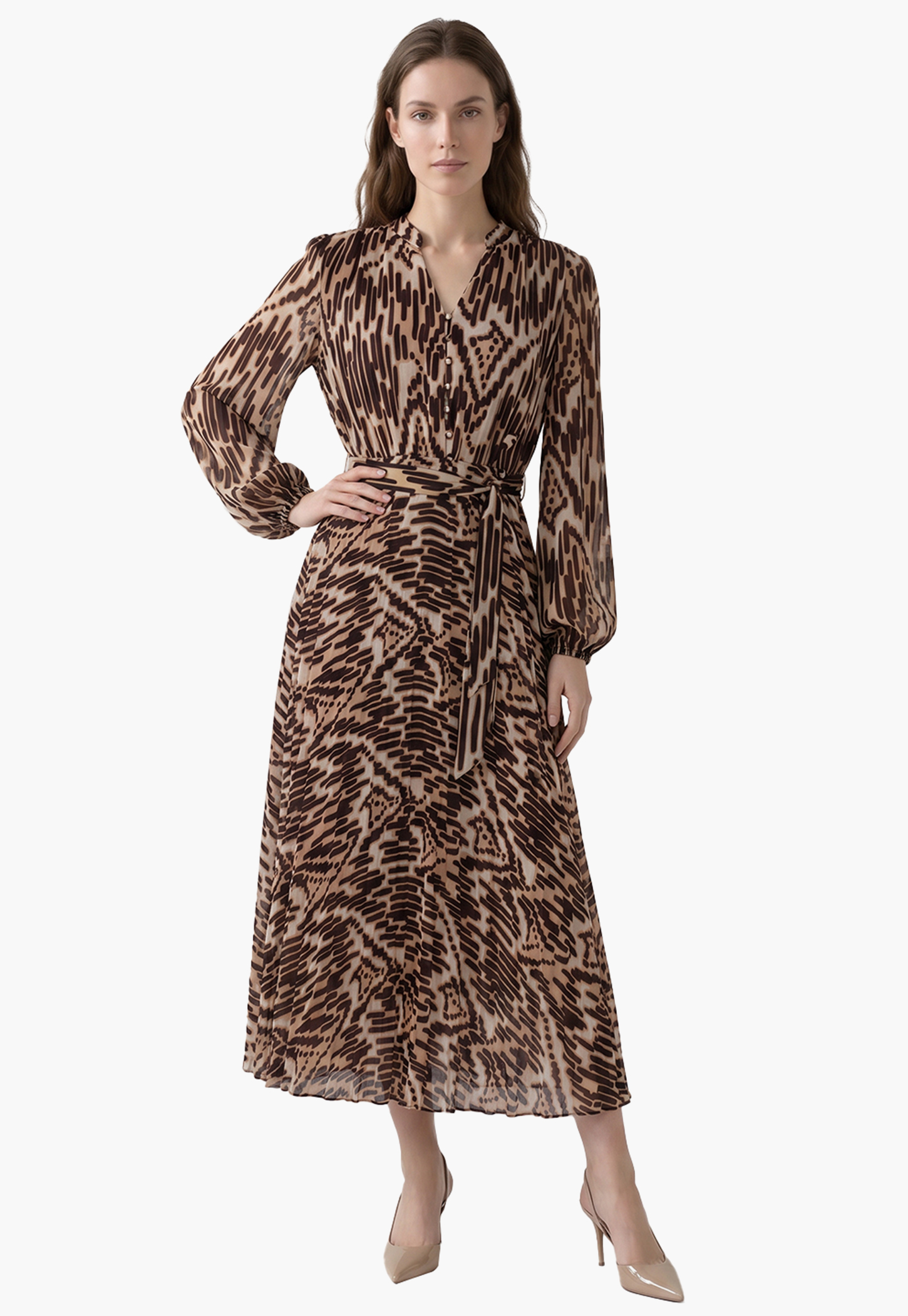 VERO MODA Abstract Print Midi Dress-picture-42