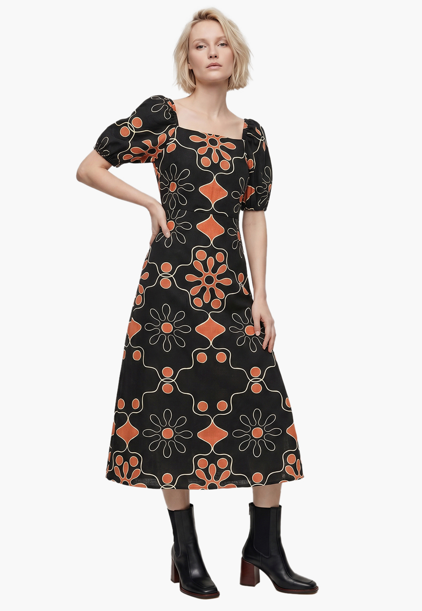 VERO MODA Floral Print Midi Dress-picture-35