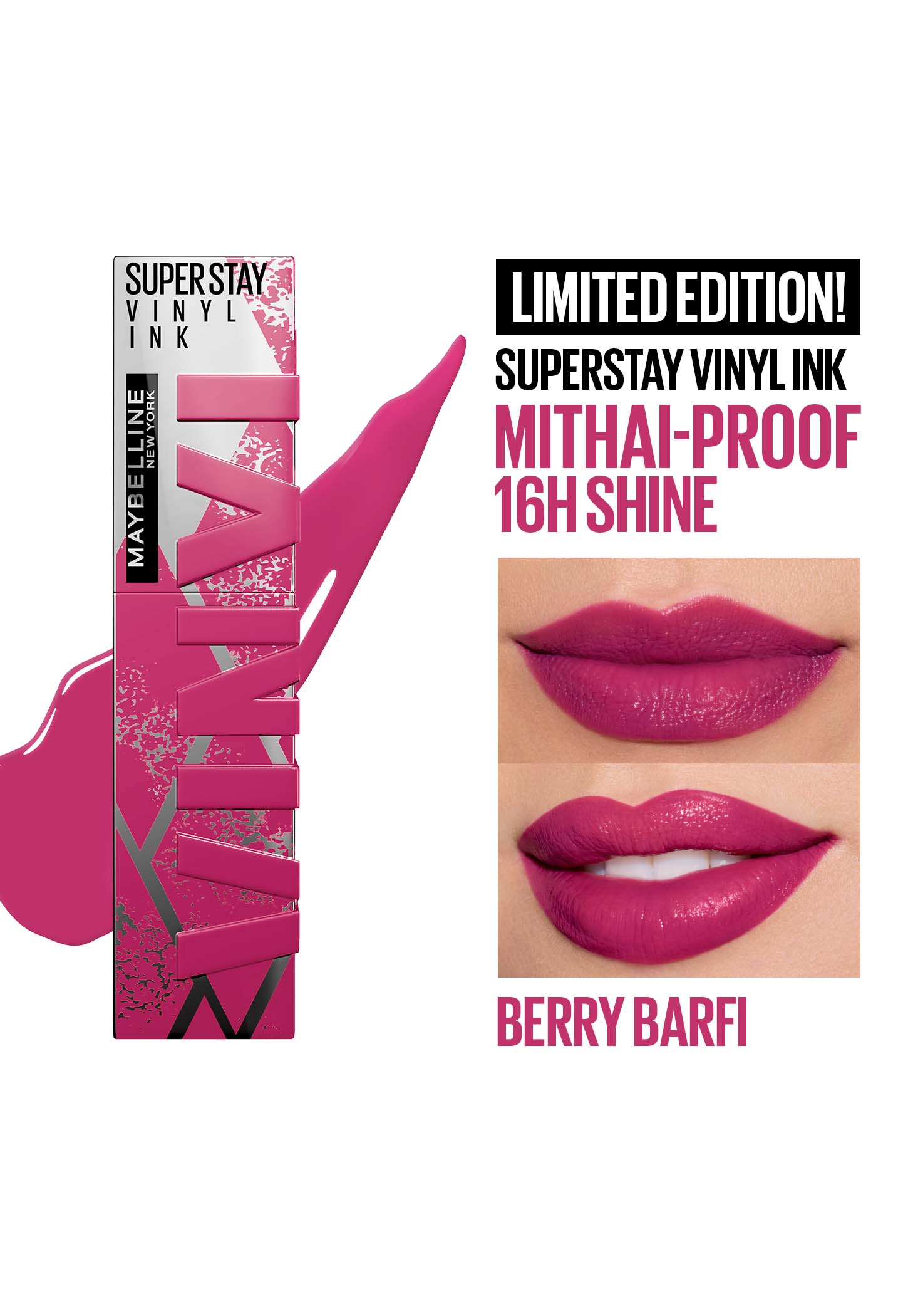 MAYBELLINE Superstay Vinyl Ink - Berry Barfi - 4.2g-image-40